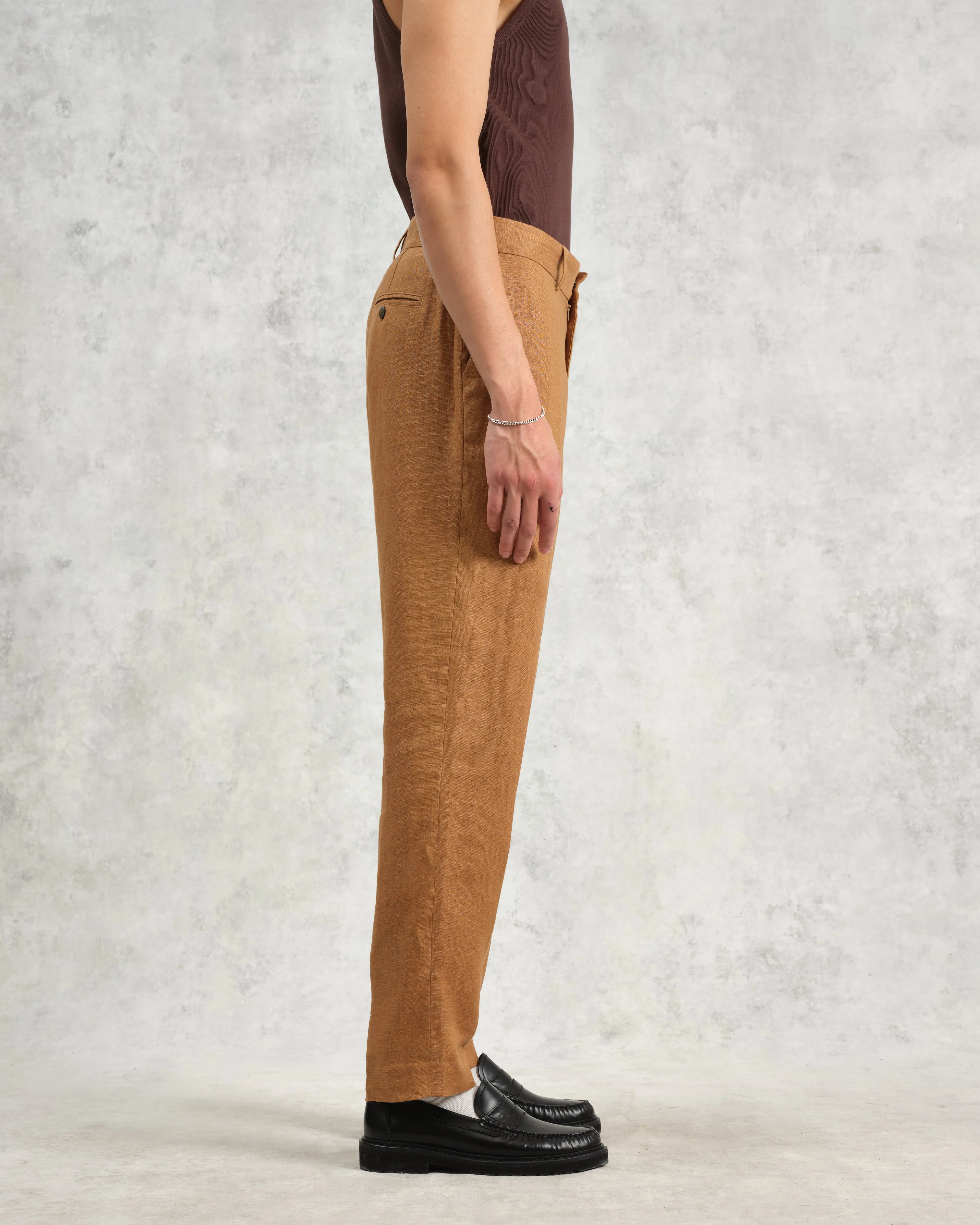 Alp - Tan Linen Trousers sold by Wax London product image thumbnail 5
