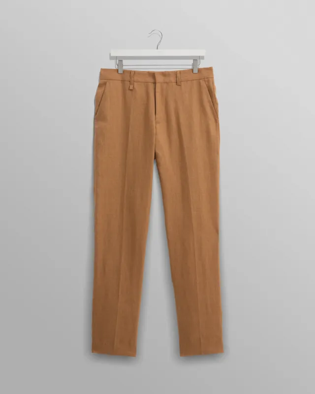 Alp - Tan Linen Trousers made by Wax London