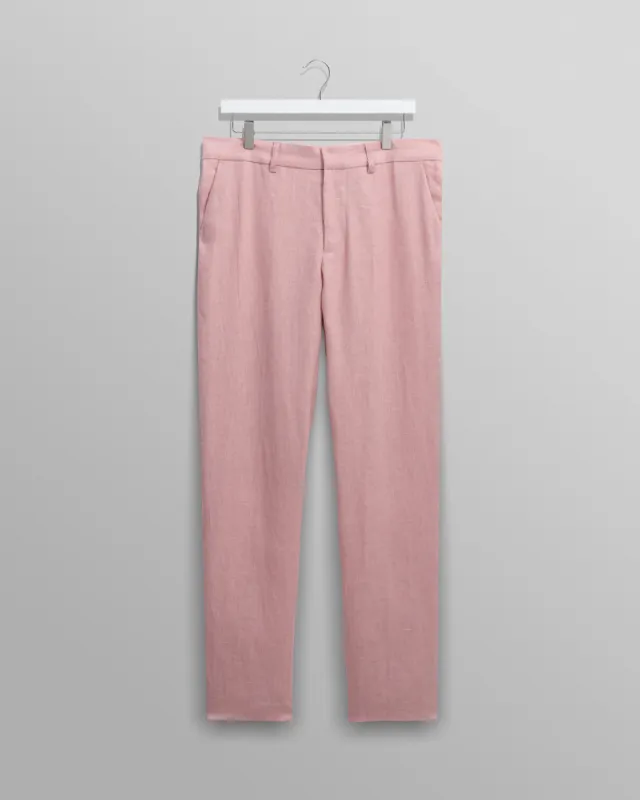 Alp - Pale Pink Linen Trousers sold by Wax London