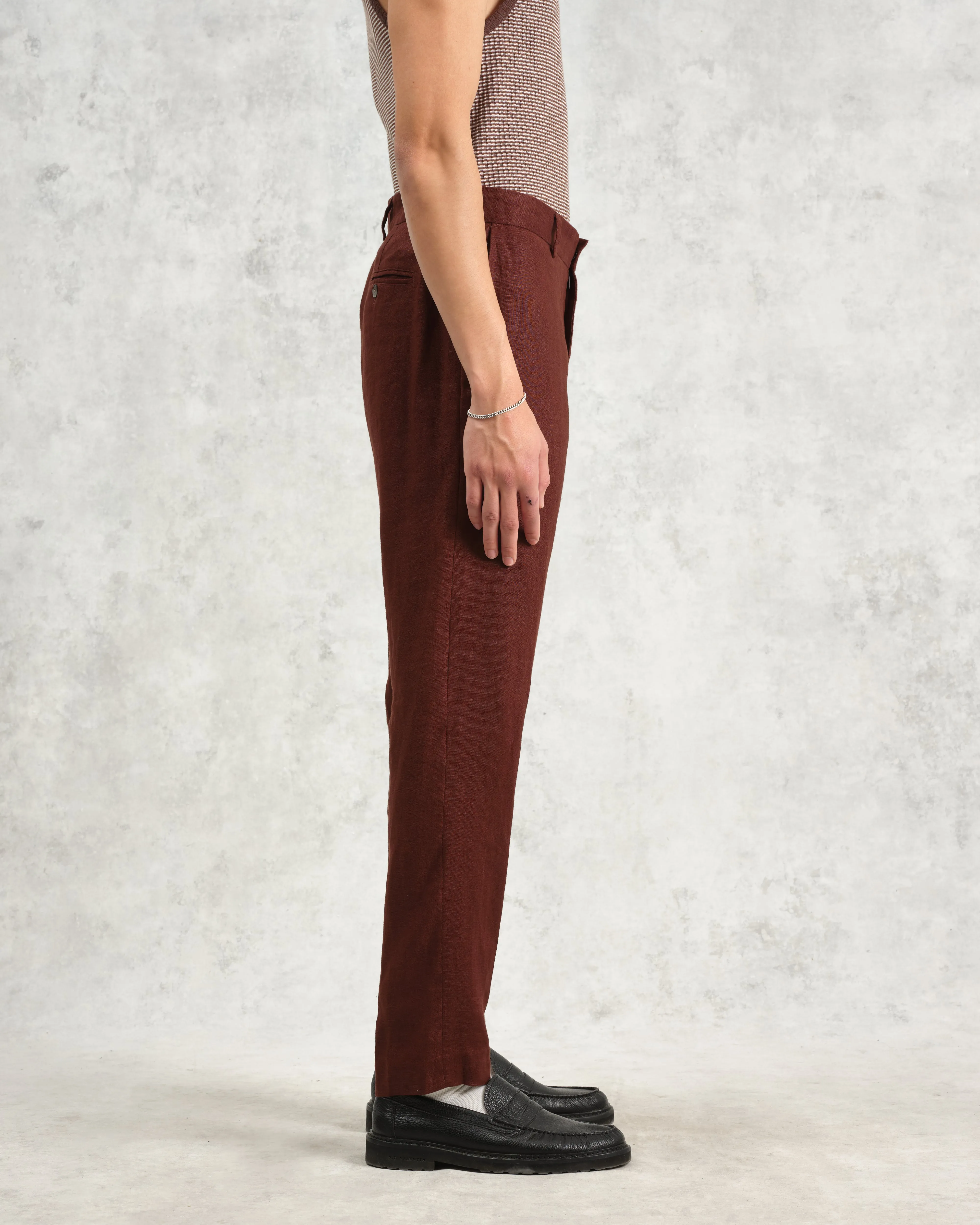 Alp - Merlot Linen Trousers sold by Wax London product image thumbnail 5