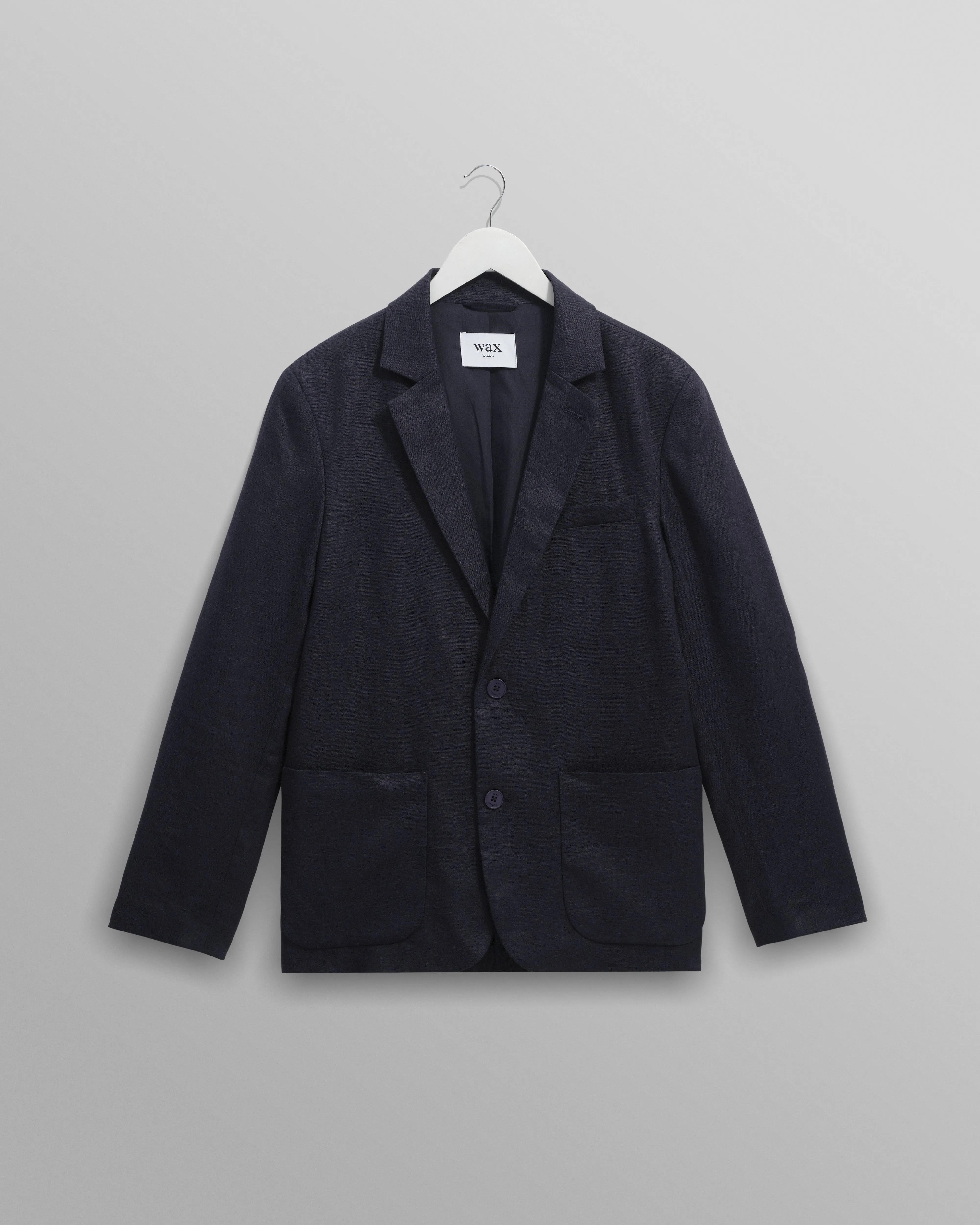 Fintry - Midnight Navy Linen Blazer sold by Wax London