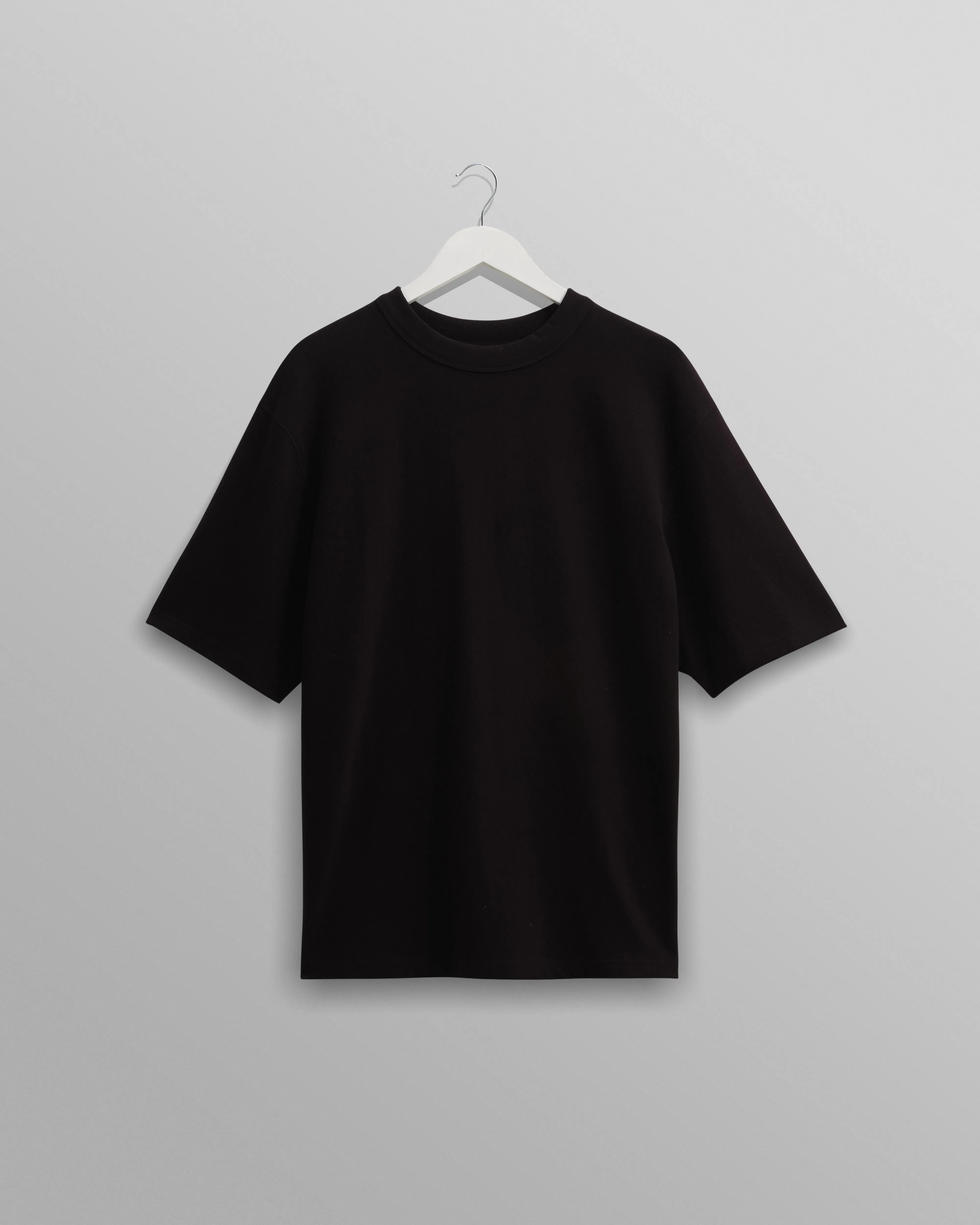 Milton - Black Organic Compact Cotton T-Shirt sold by Wax London