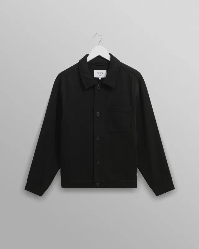Coleman - Black Double Weave Cotton Jacket made by Wax London