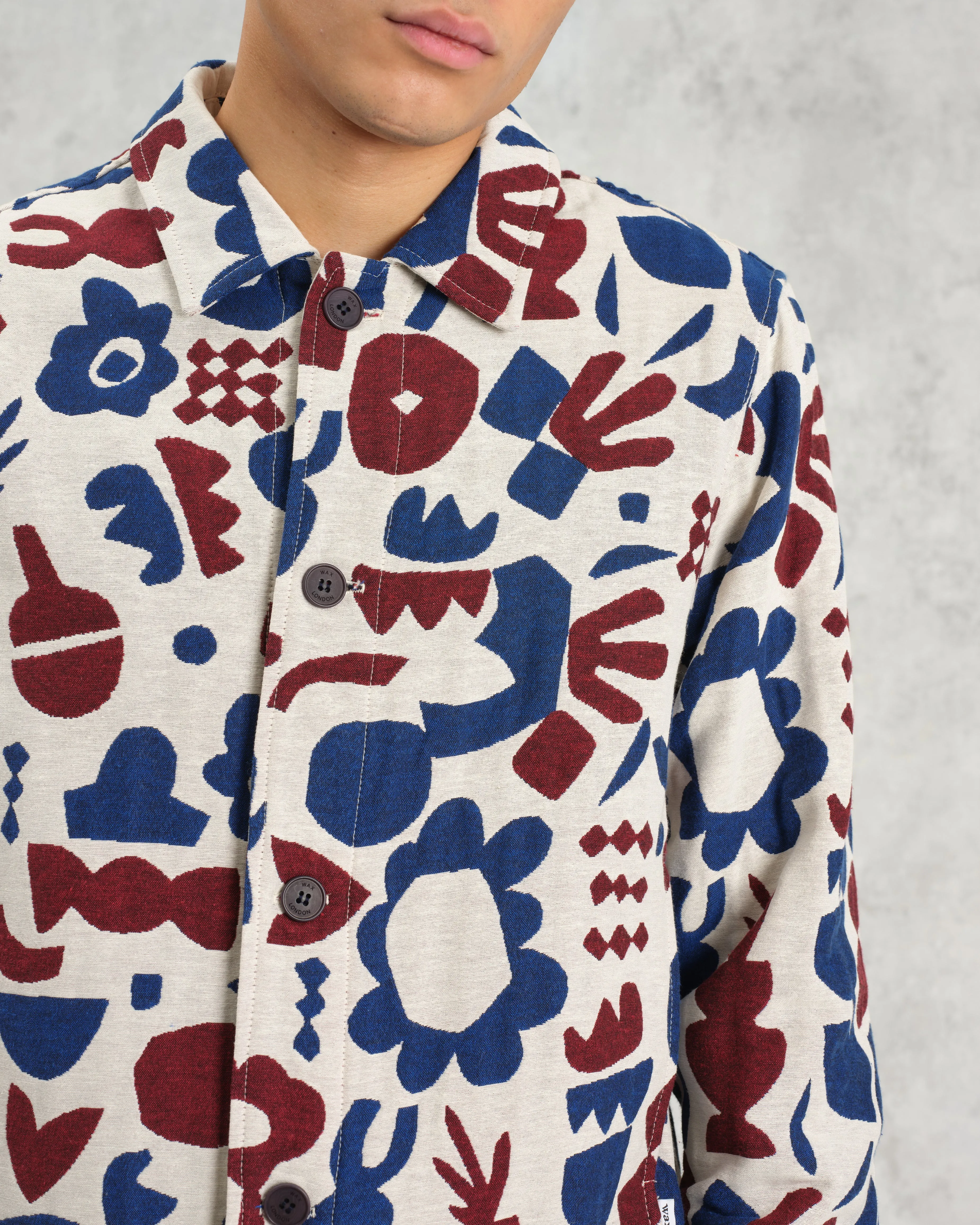 Iggy - Red And Blue Spin Jacquard Jacket sold by Wax London product image thumbnail 3