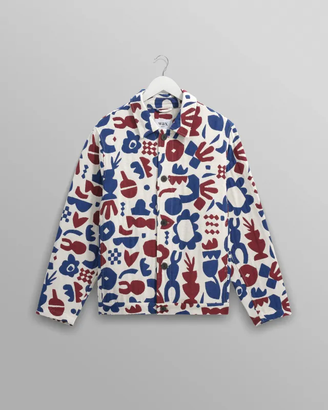 Iggy - Red And Blue Spin Jacquard Jacket sold by Wax London