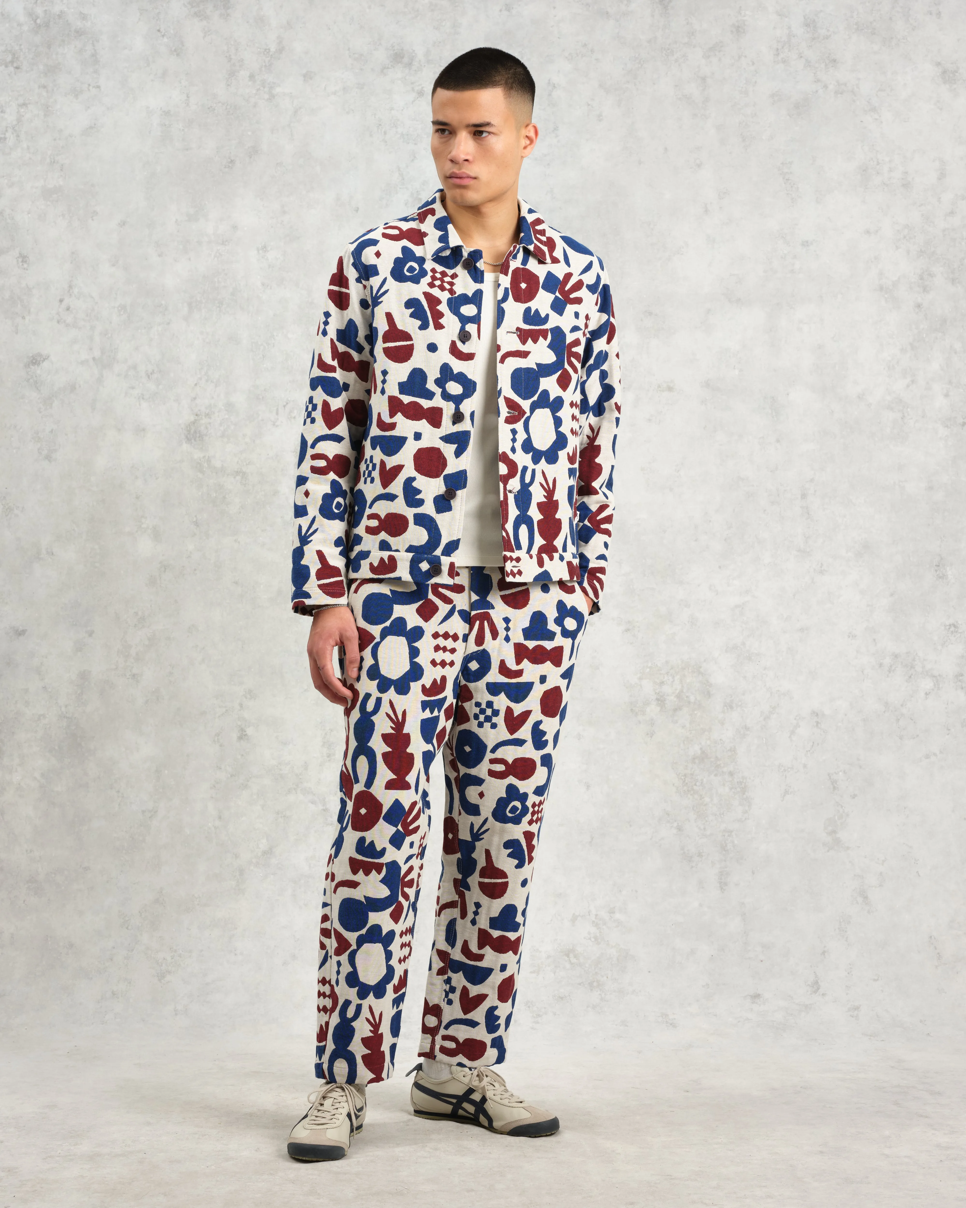 Iggy - Red And Blue Spin Jacquard Jacket sold by Wax London product image thumbnail 4