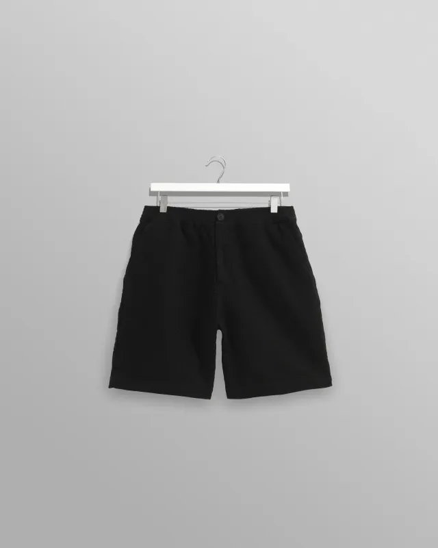 Kurt - Black Honeycomb Cotton Shorts sold by Wax London