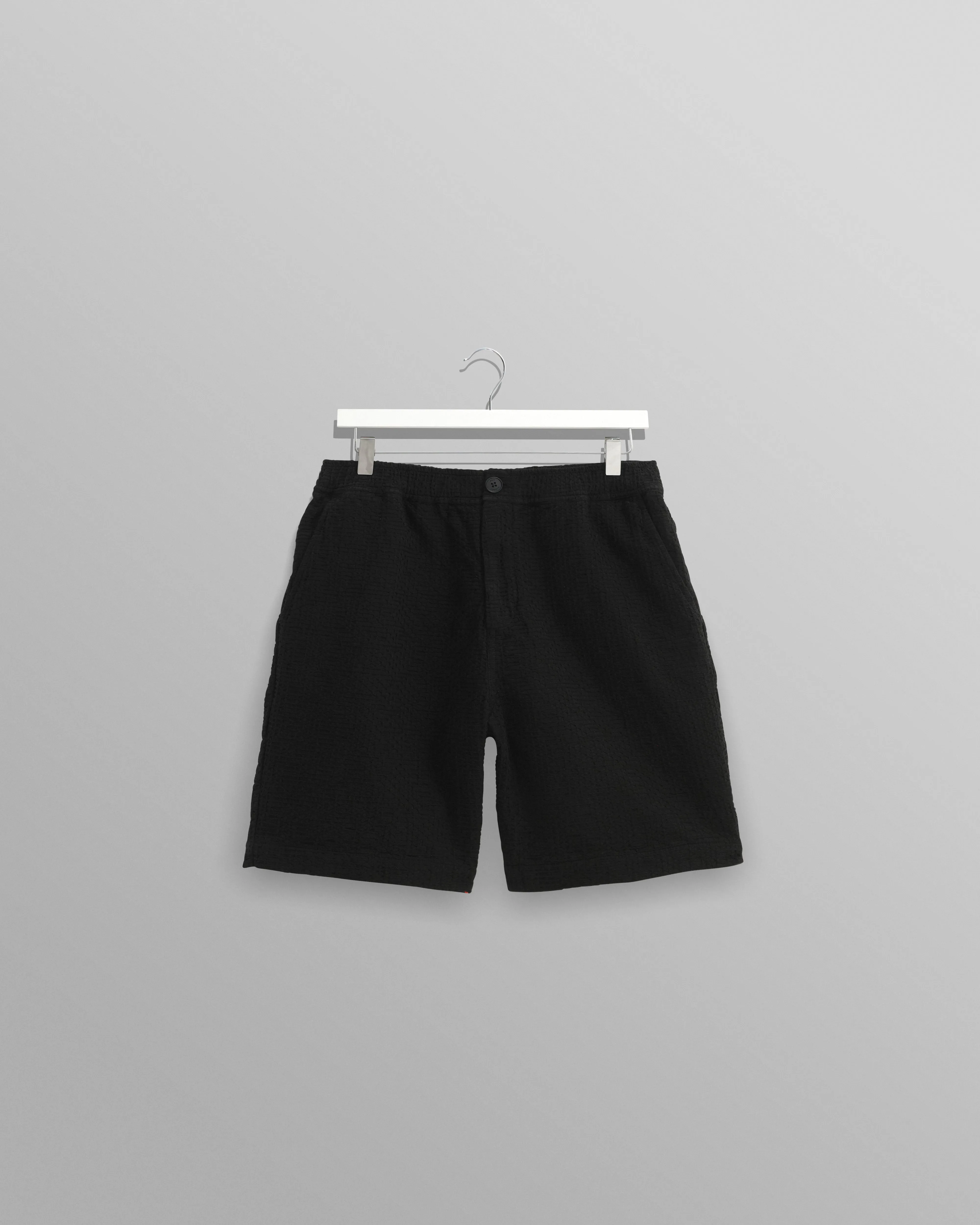 Kurt - Black Honeycomb Cotton Shorts sold by Wax London