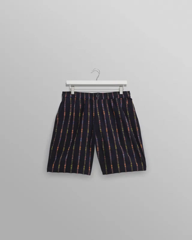 Kurt - Navy Stripe Shorts sold by Wax London
