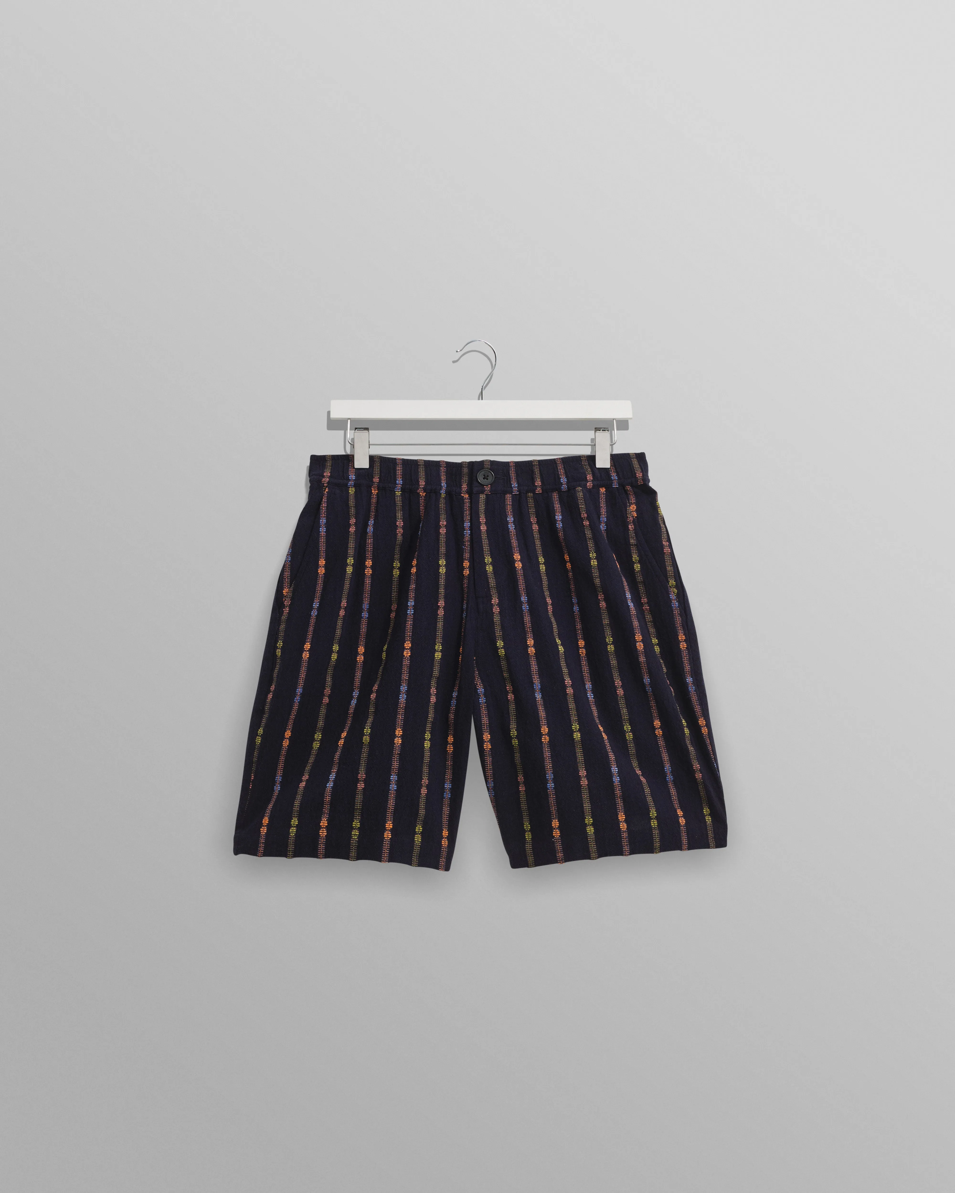 Kurt - Navy Stripe Shorts sold by Wax London