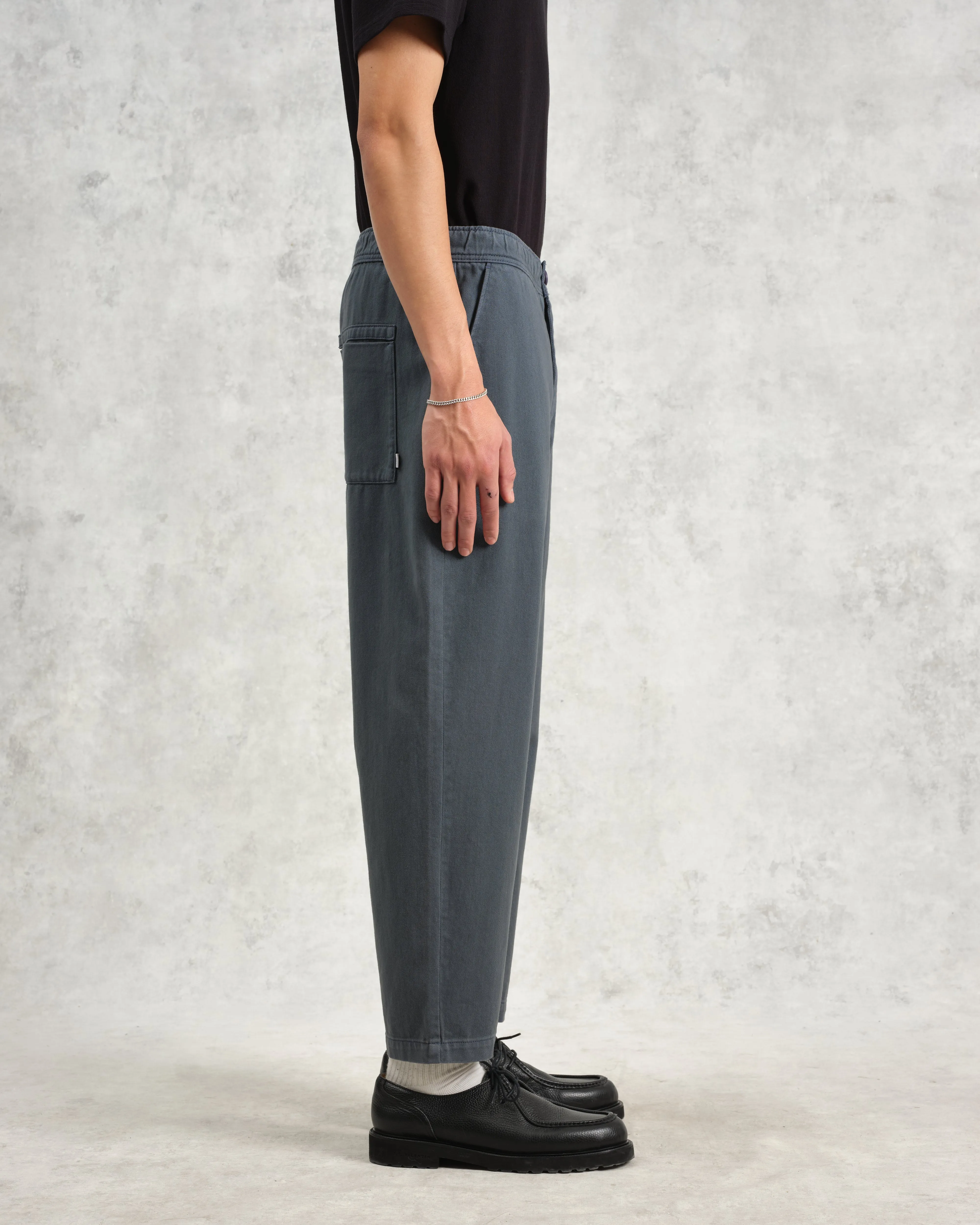 Kurt - Petrol Blue Organic Cotton Trousers sold by Wax London product image thumbnail 5