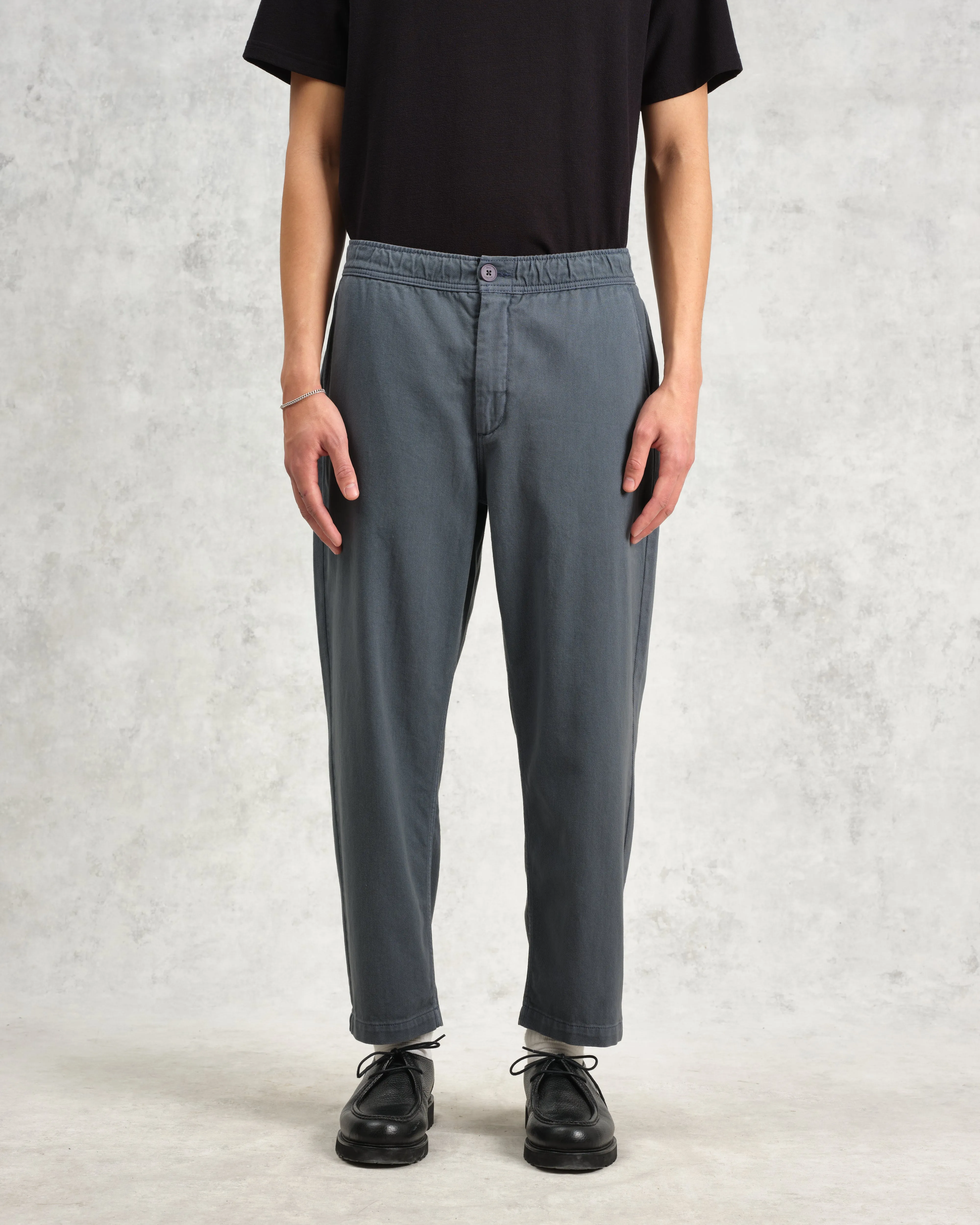 Kurt - Petrol Blue Organic Cotton Trousers sold by Wax London product image thumbnail 3