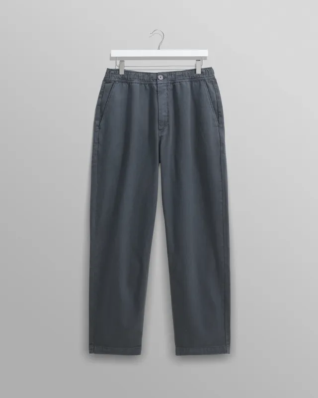 Kurt - Petrol Blue Organic Cotton Trousers sold by Wax London