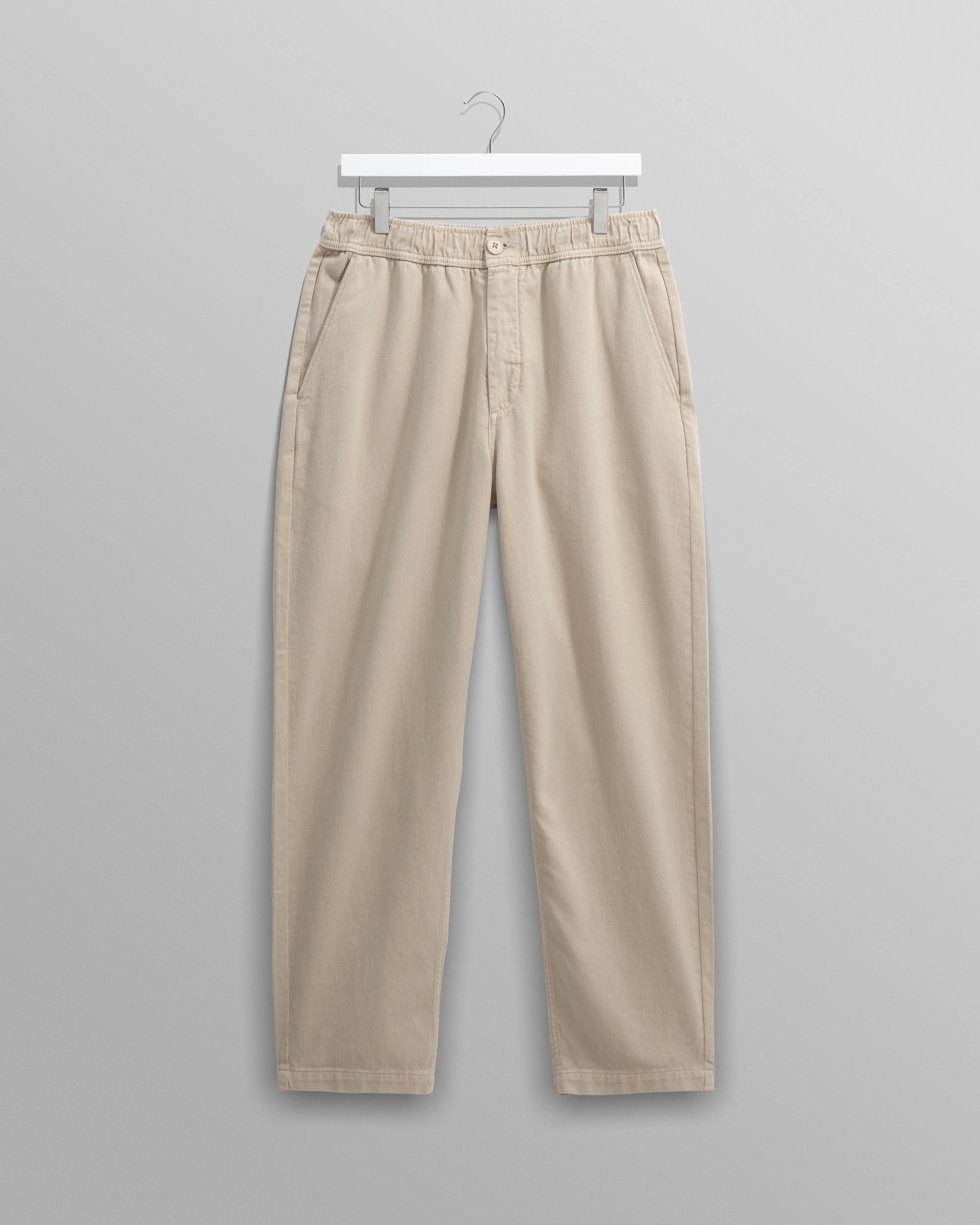 Kurt - Stone Organic Cotton Trousers sold by Wax London