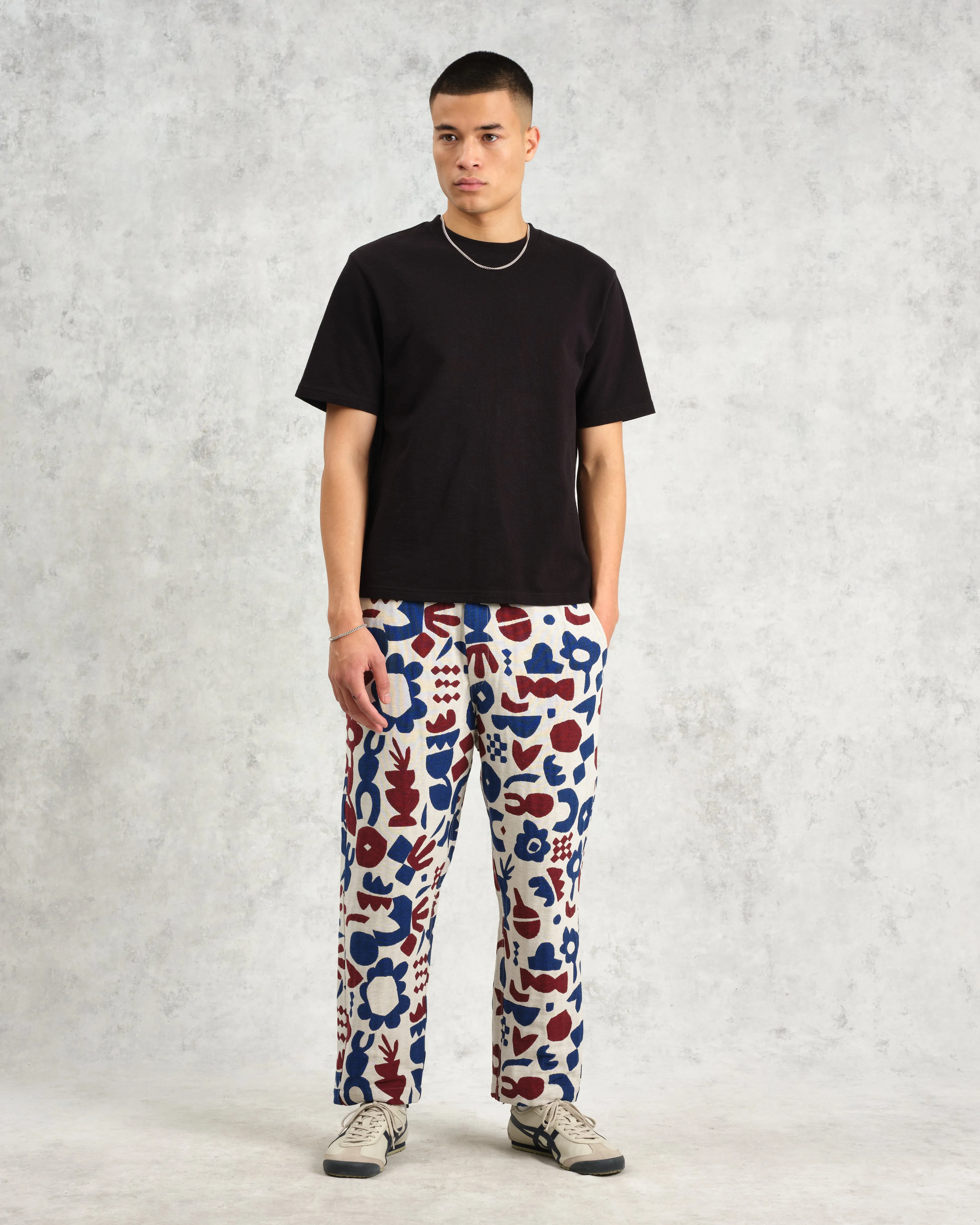 Kurt - Red And Blue Spin Jacquard Trousers sold by Wax London product image thumbnail 2