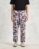 Kurt - Red And Blue Spin Jacquard Trousers sold by Wax London