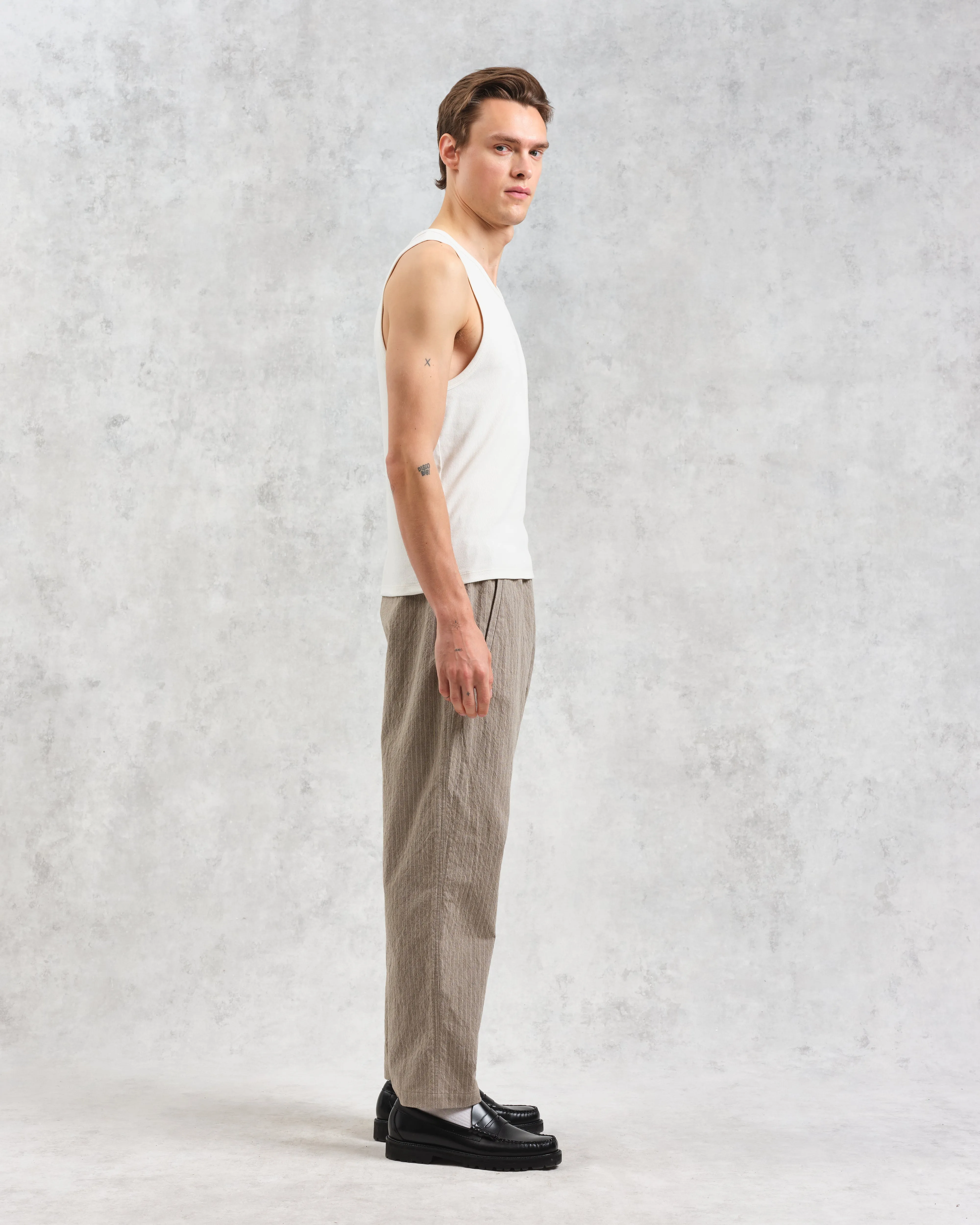 Montague - Ecru Ribbed Organic Cotton Vest sold by Wax London product image thumbnail 5