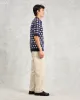 Porto - Navy Splash Crochet Knitted Polo Shirt sold by Wax London