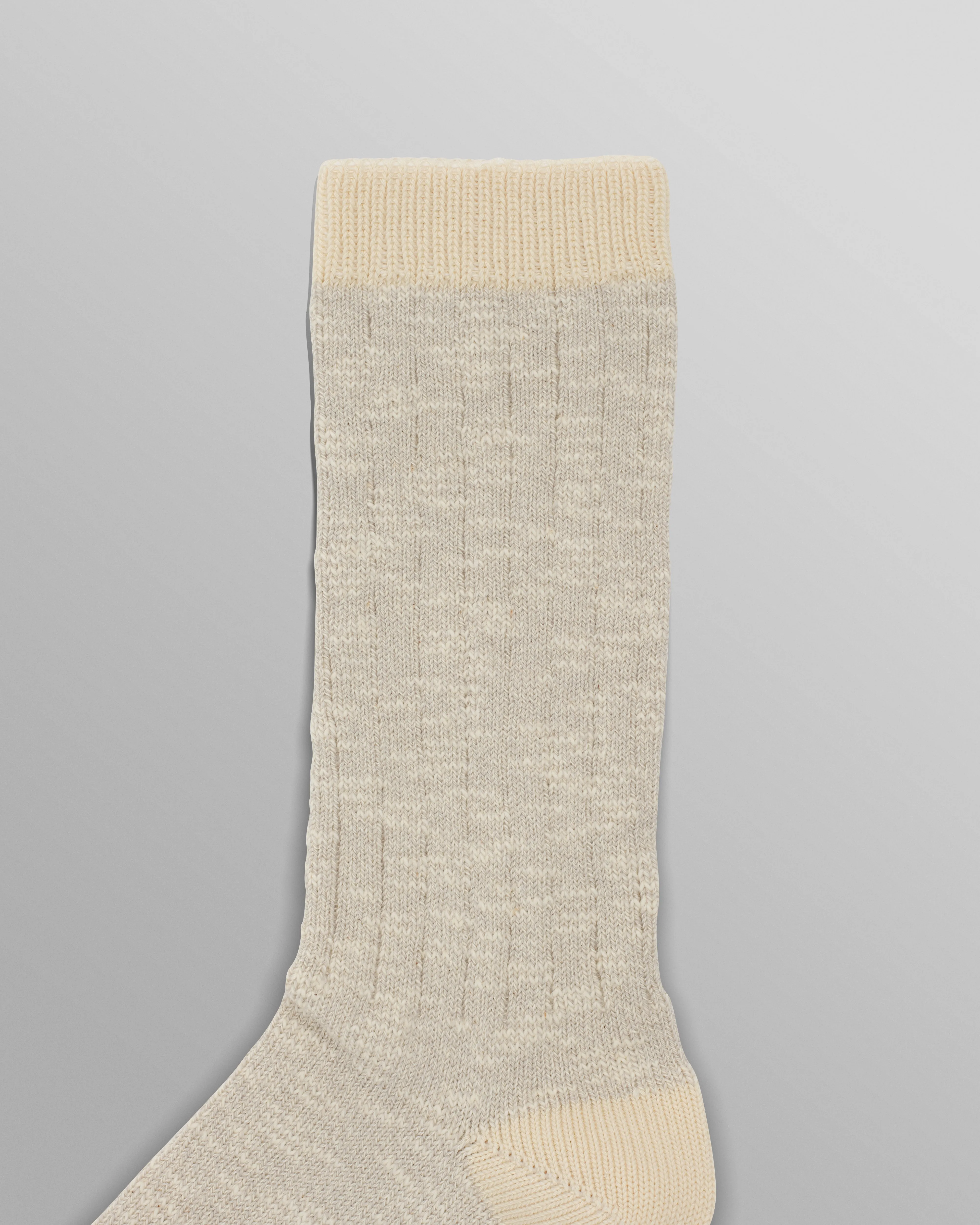 Land - Beige Slub Cotton Socks sold by Wax London product image thumbnail 2