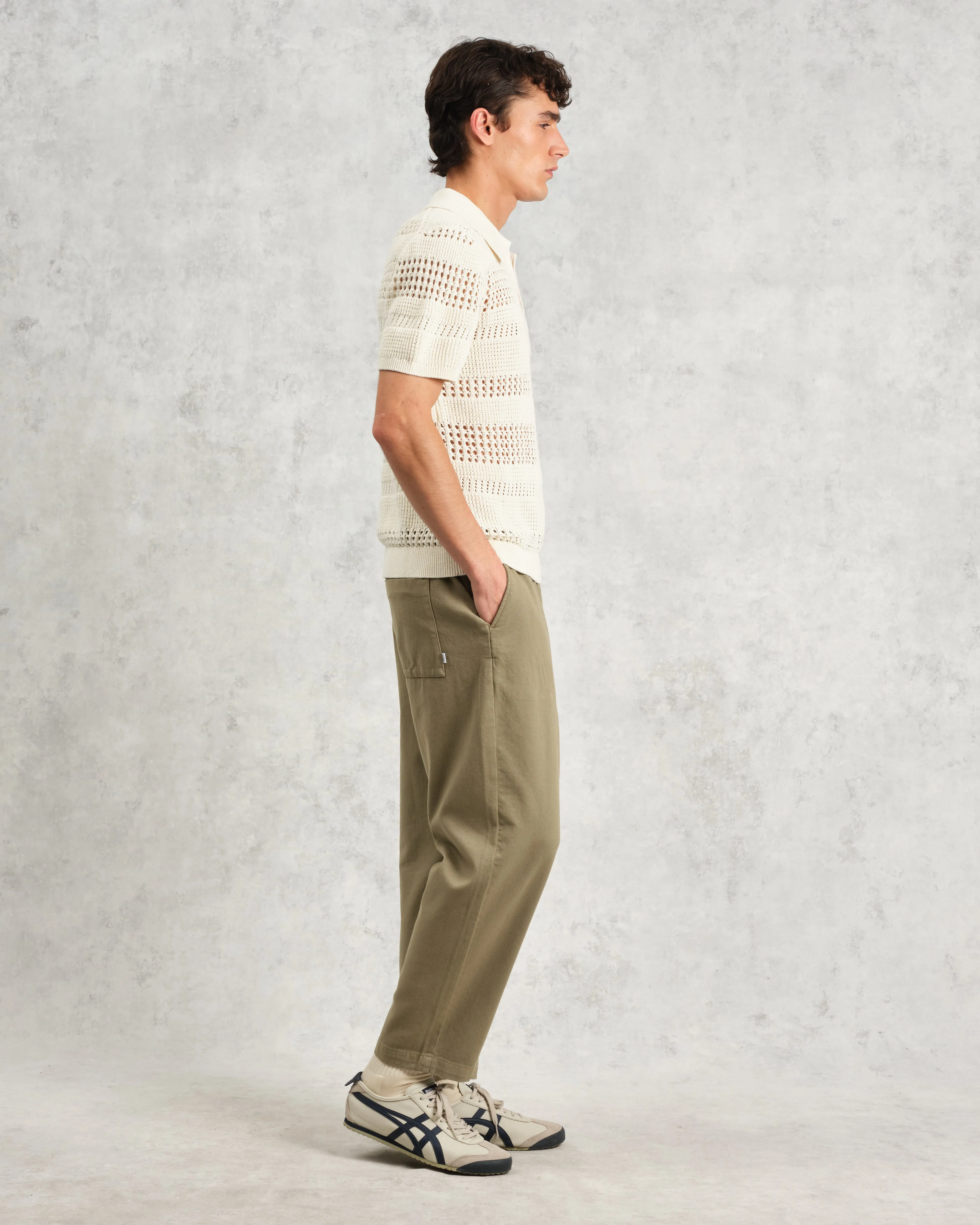 Siena - Ecru Pointelle Knitted Polo sold by Wax London product image thumbnail 5