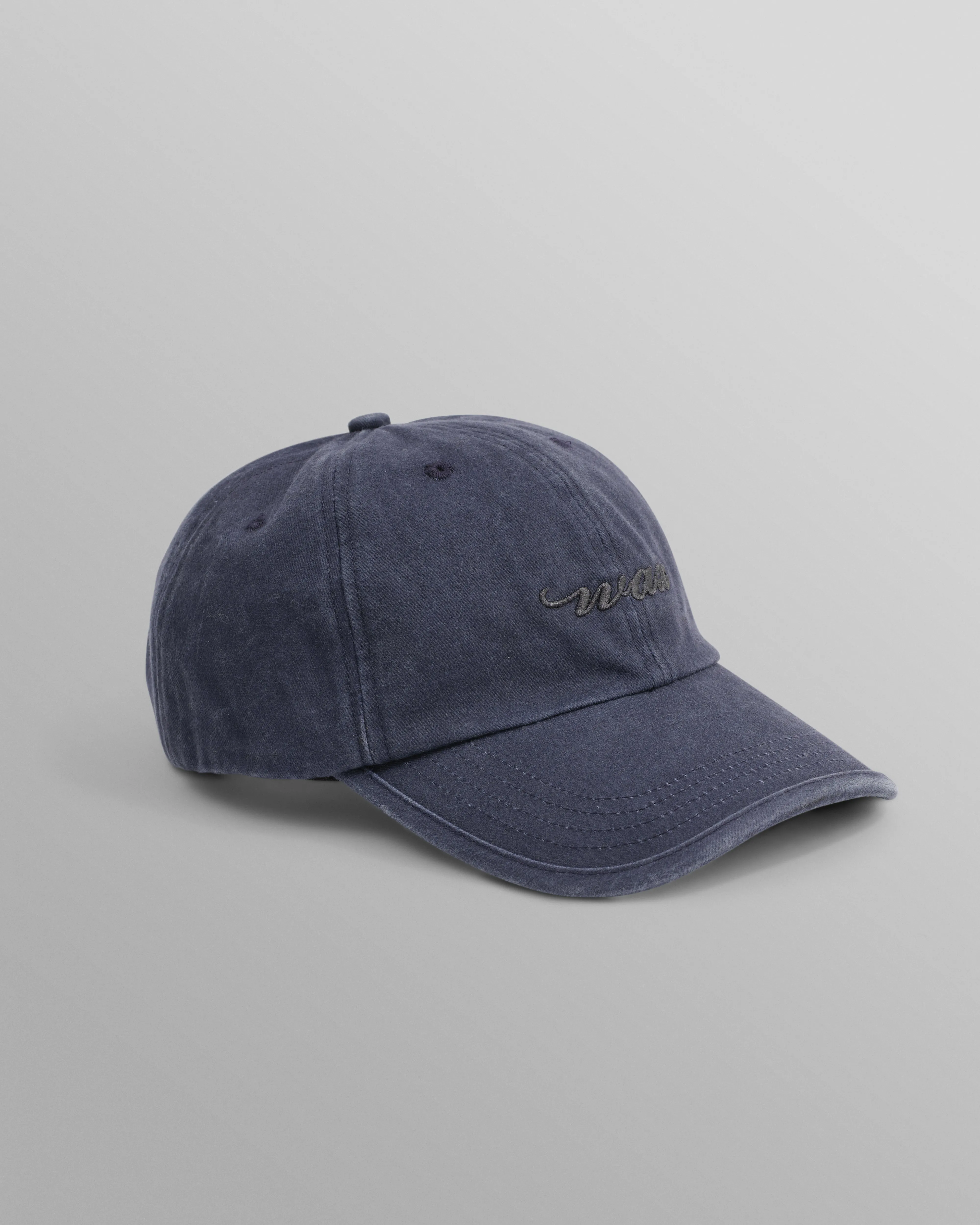 Spencer - Washed Navy Cotton Sports Cap sold by Wax London product image thumbnail 4