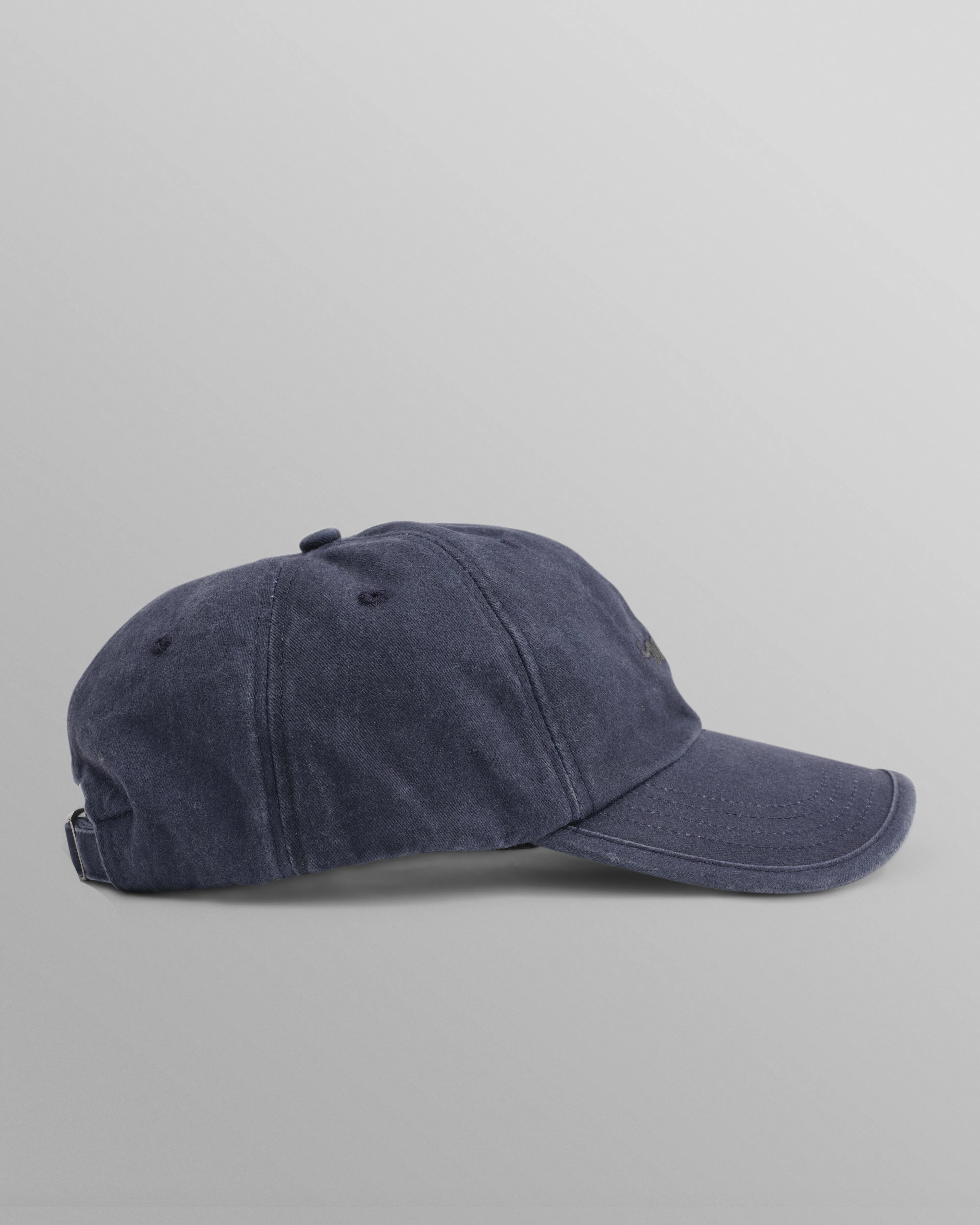 Spencer - Washed Navy Cotton Sports Cap sold by Wax London product image thumbnail 5