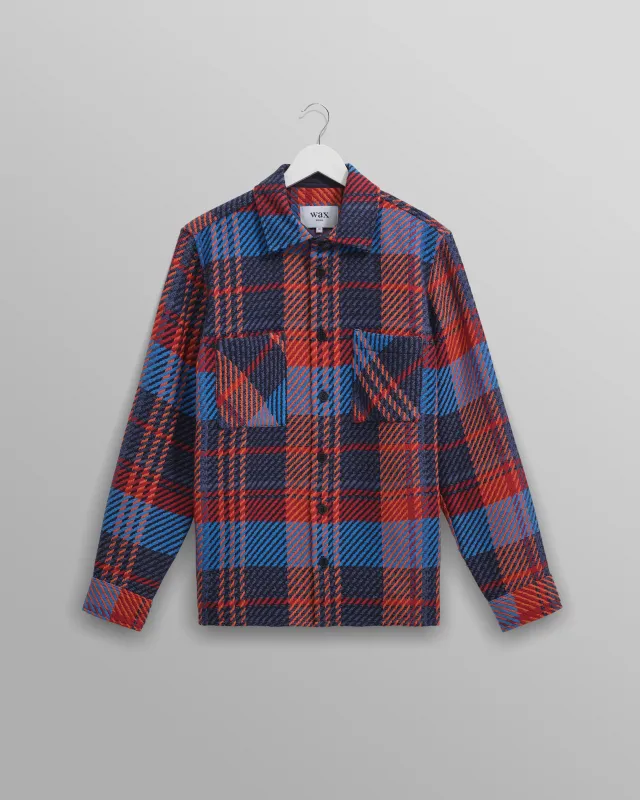 Whiting - Blue And Red Lake Check Overshirt sold by Wax London