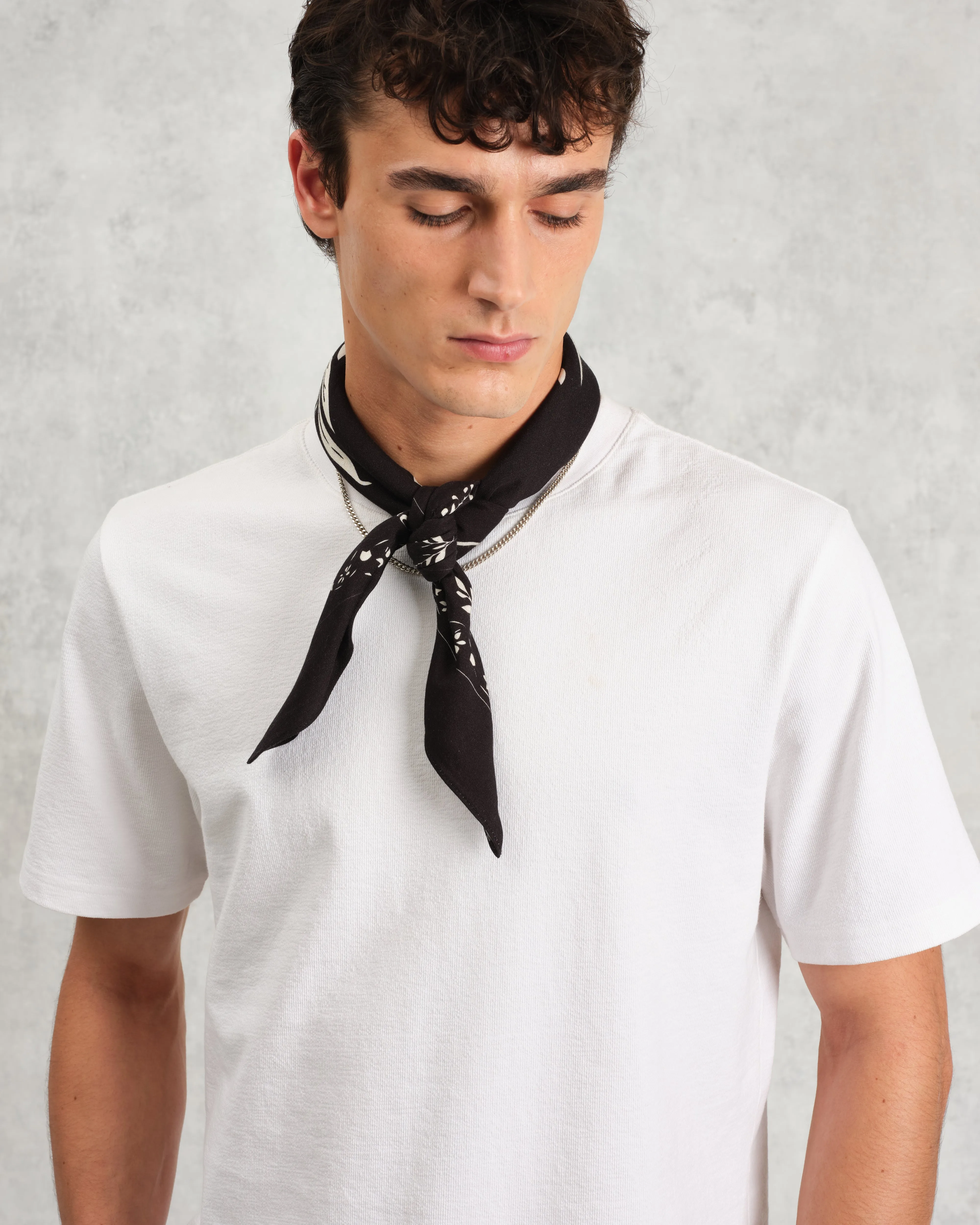 Sloane - Black Floral Neck Scarf sold by Wax London product image thumbnail 2