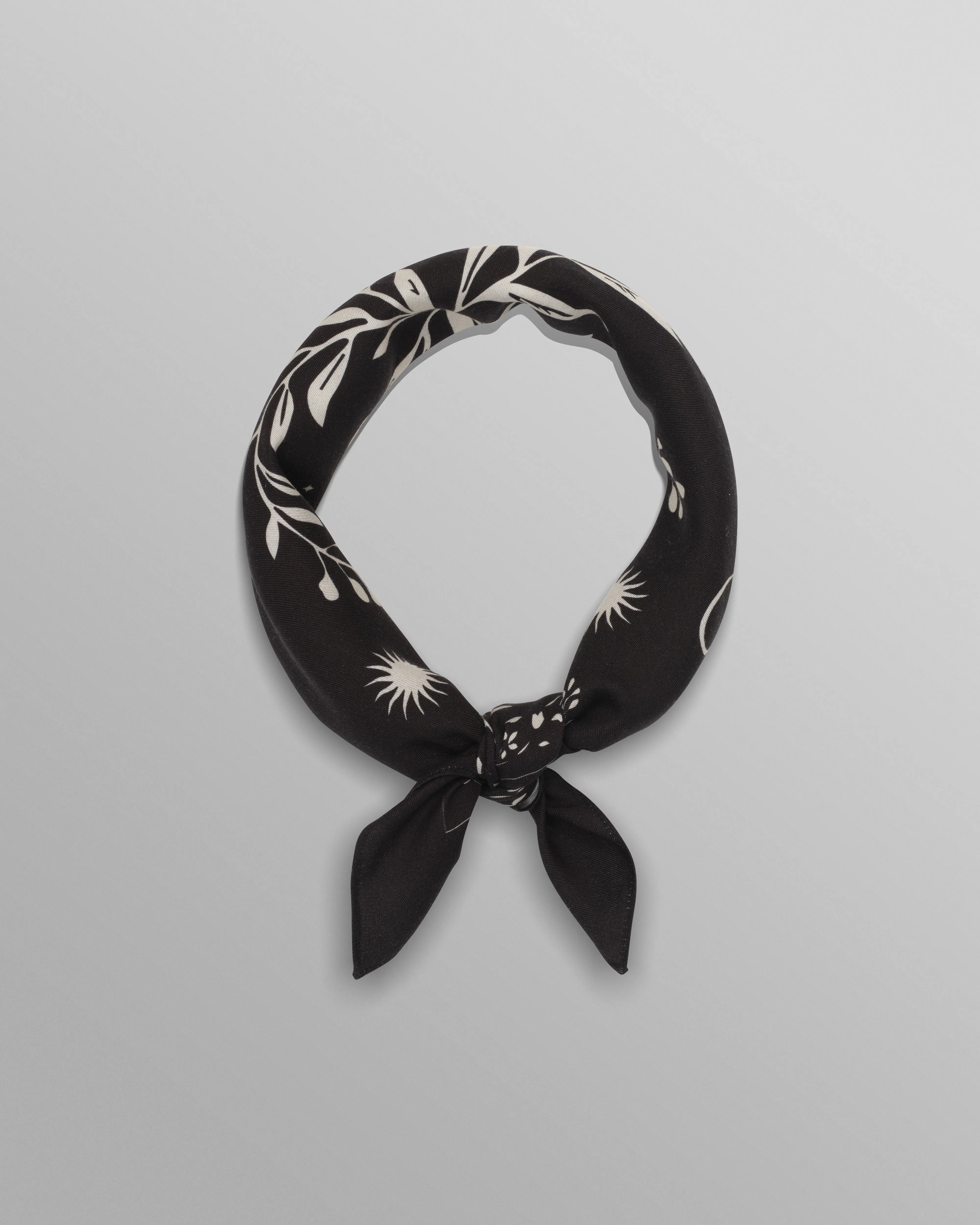 Sloane - Black Floral Neck Scarf sold by Wax London