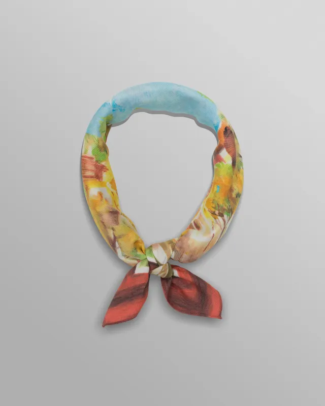 Sloane - Watercolour Abstract Painting Neck Scarf sold by Wax London