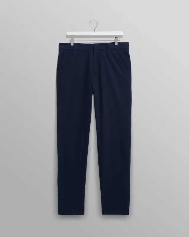 Alp - Navy Seersucker Trousers sold by Wax London