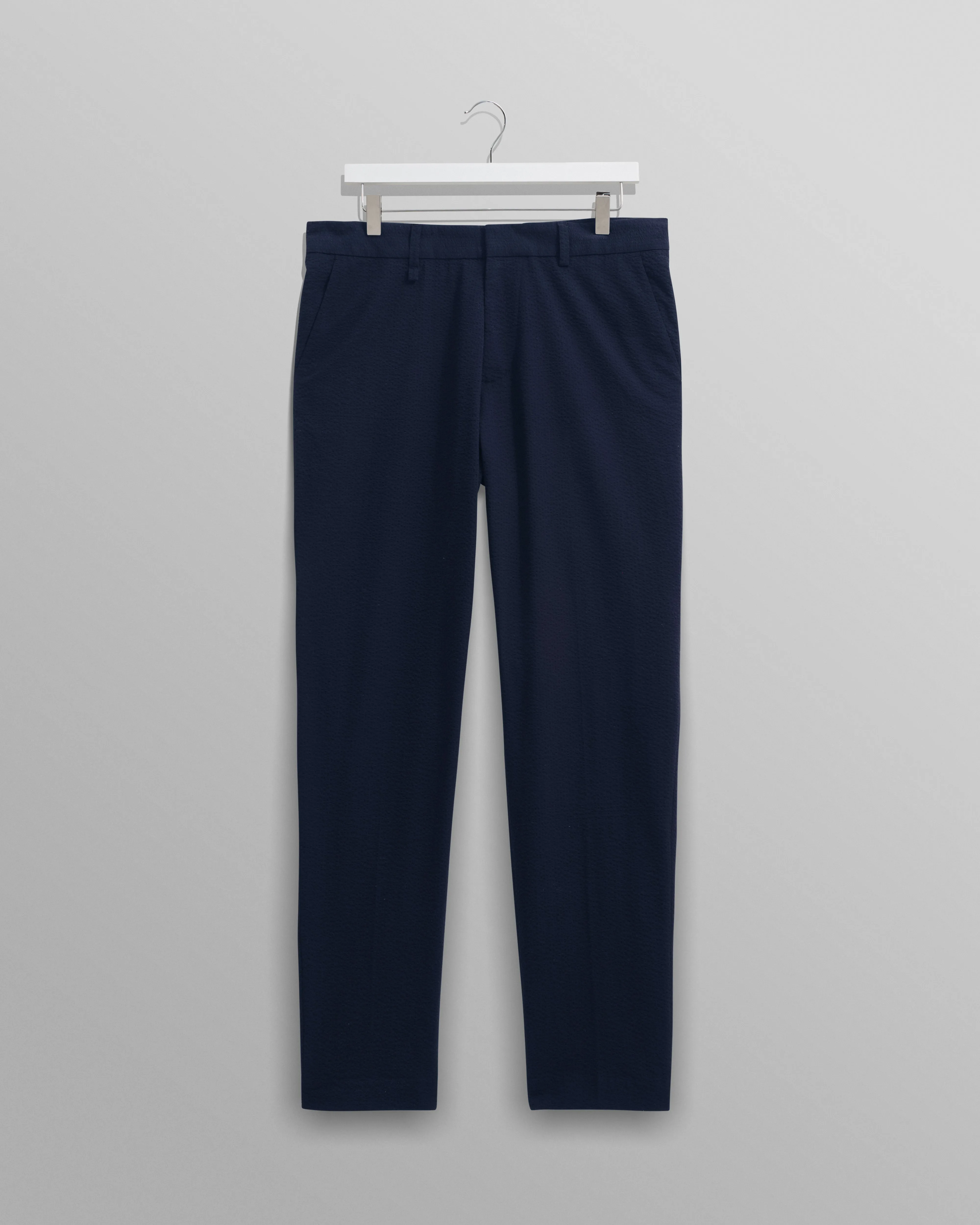 Alp - Navy Seersucker Trousers sold by Wax London