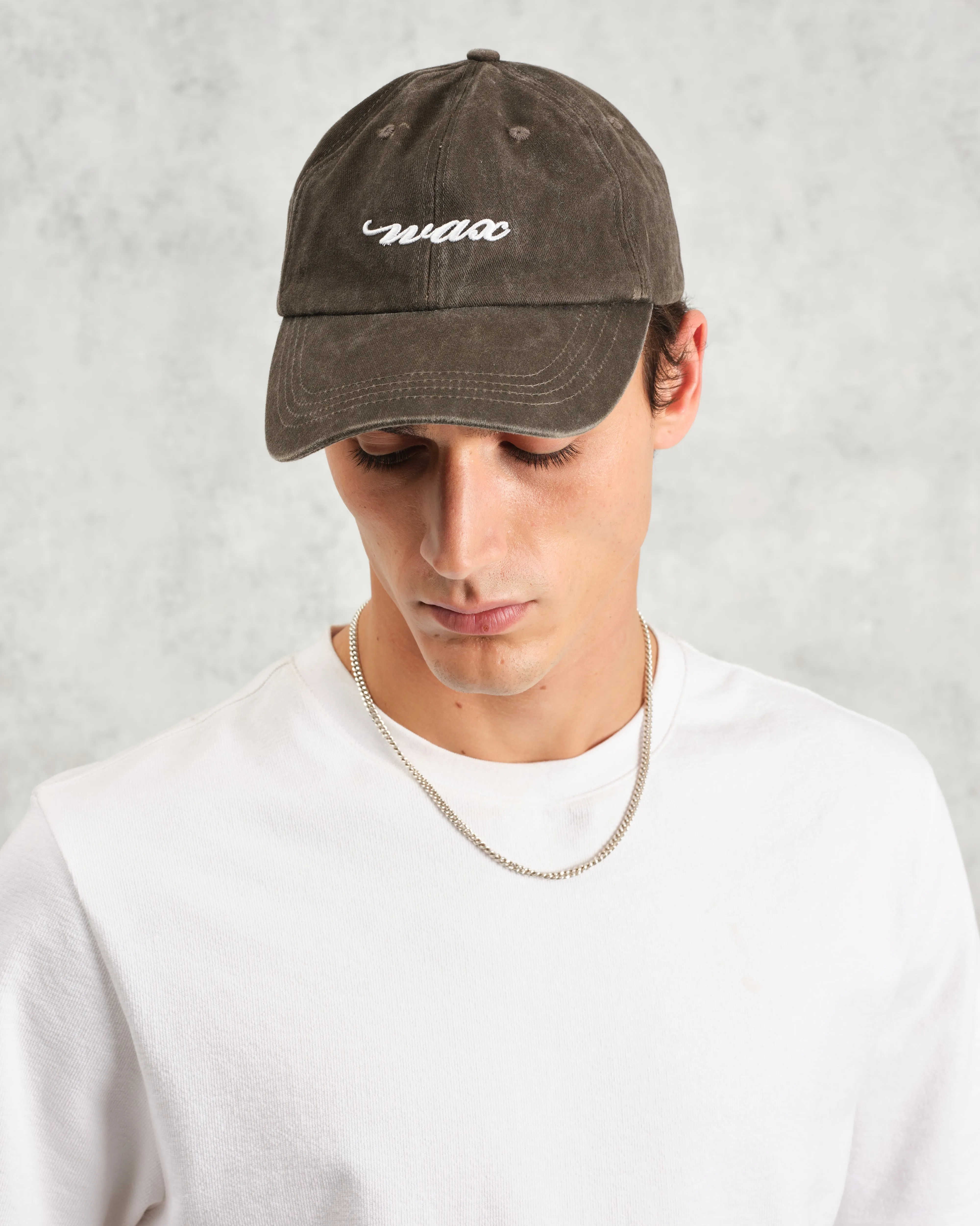 Spencer - Washed Brown Cotton Sports Cap sold by Wax London product image thumbnail 2
