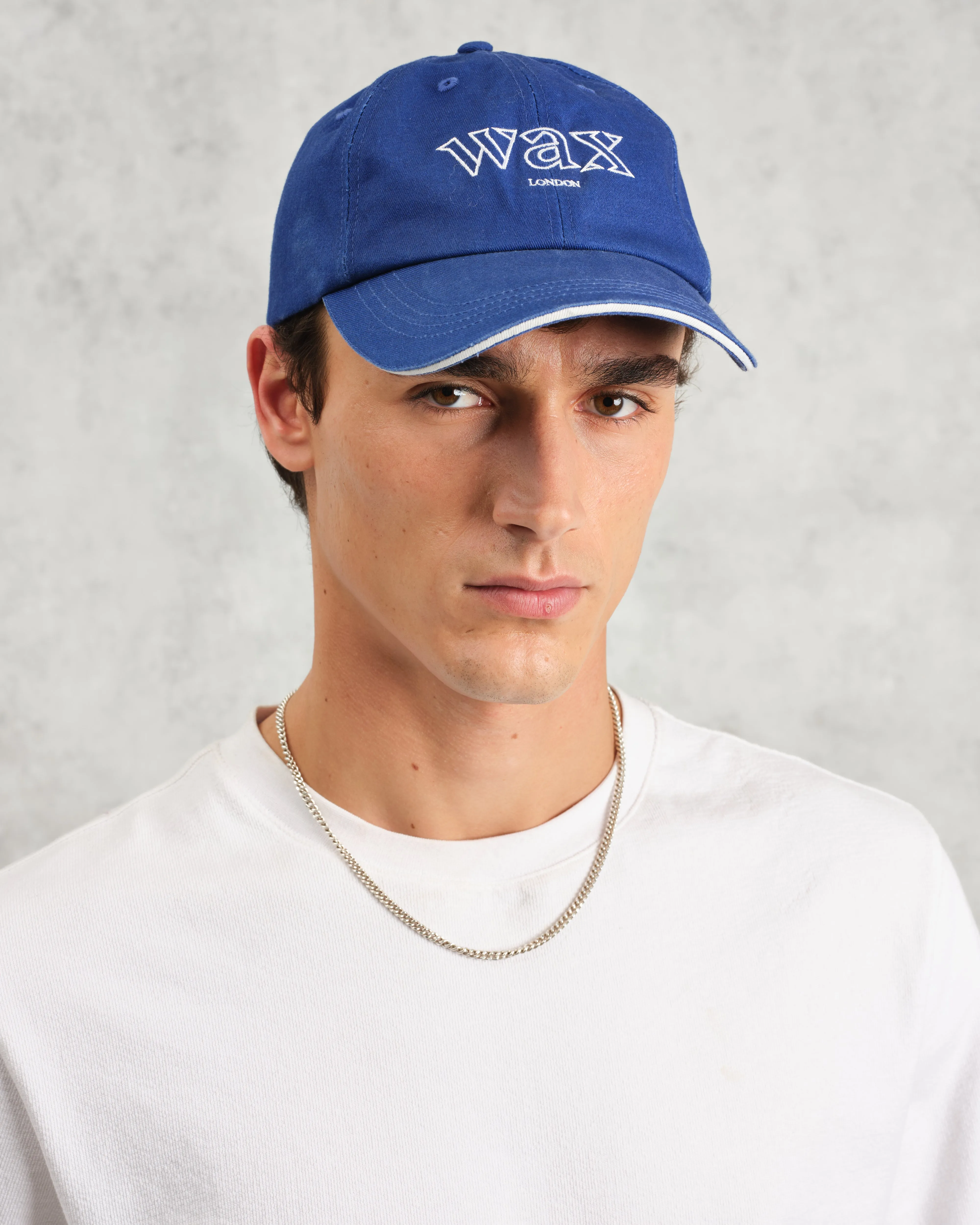 Spencer - Bright Blue Cotton Sports Cap sold by Wax London product image thumbnail 2