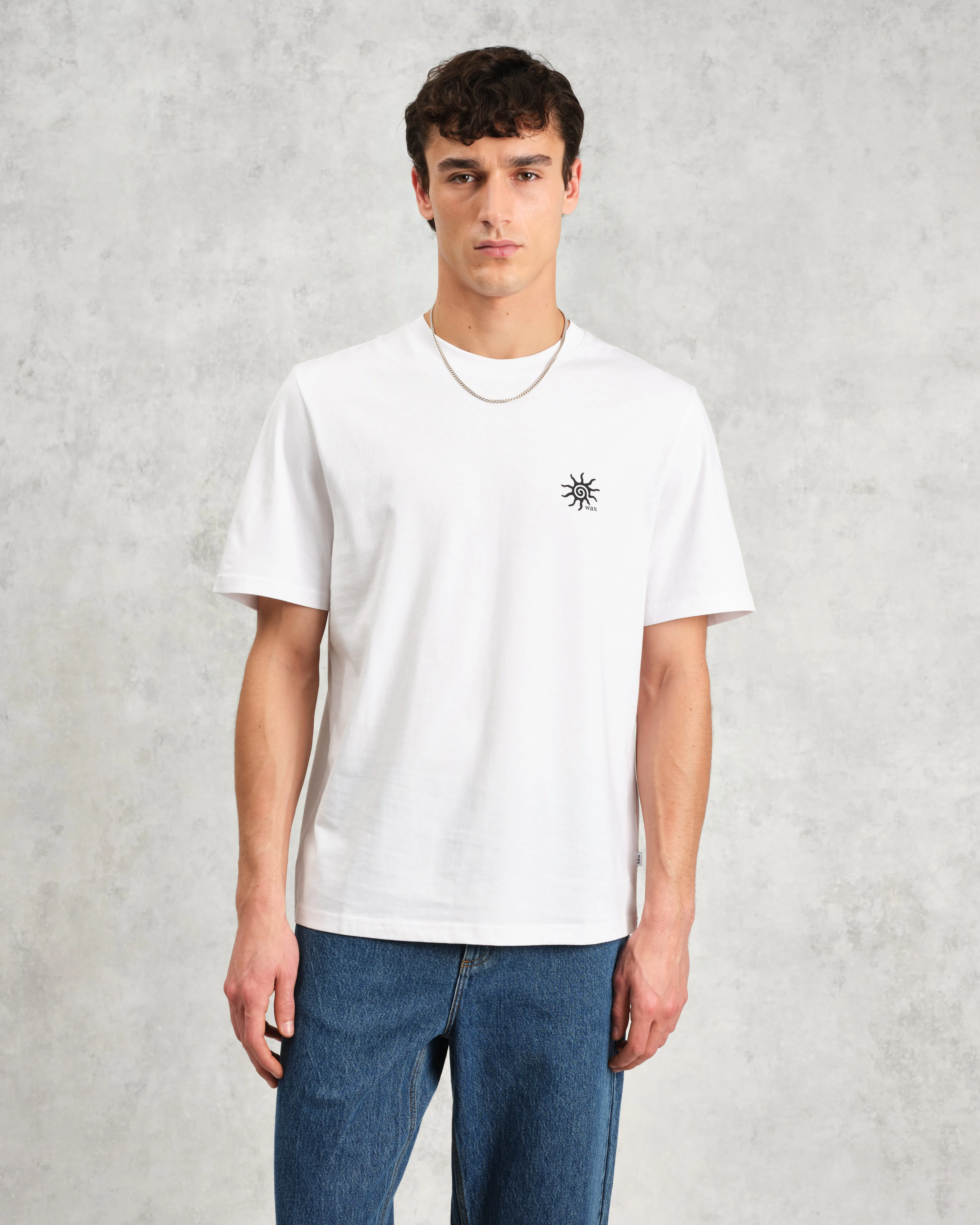 Dean - White London Postcard Graphic Organic Cotton T-Shirt sold by Wax London product image thumbnail 3