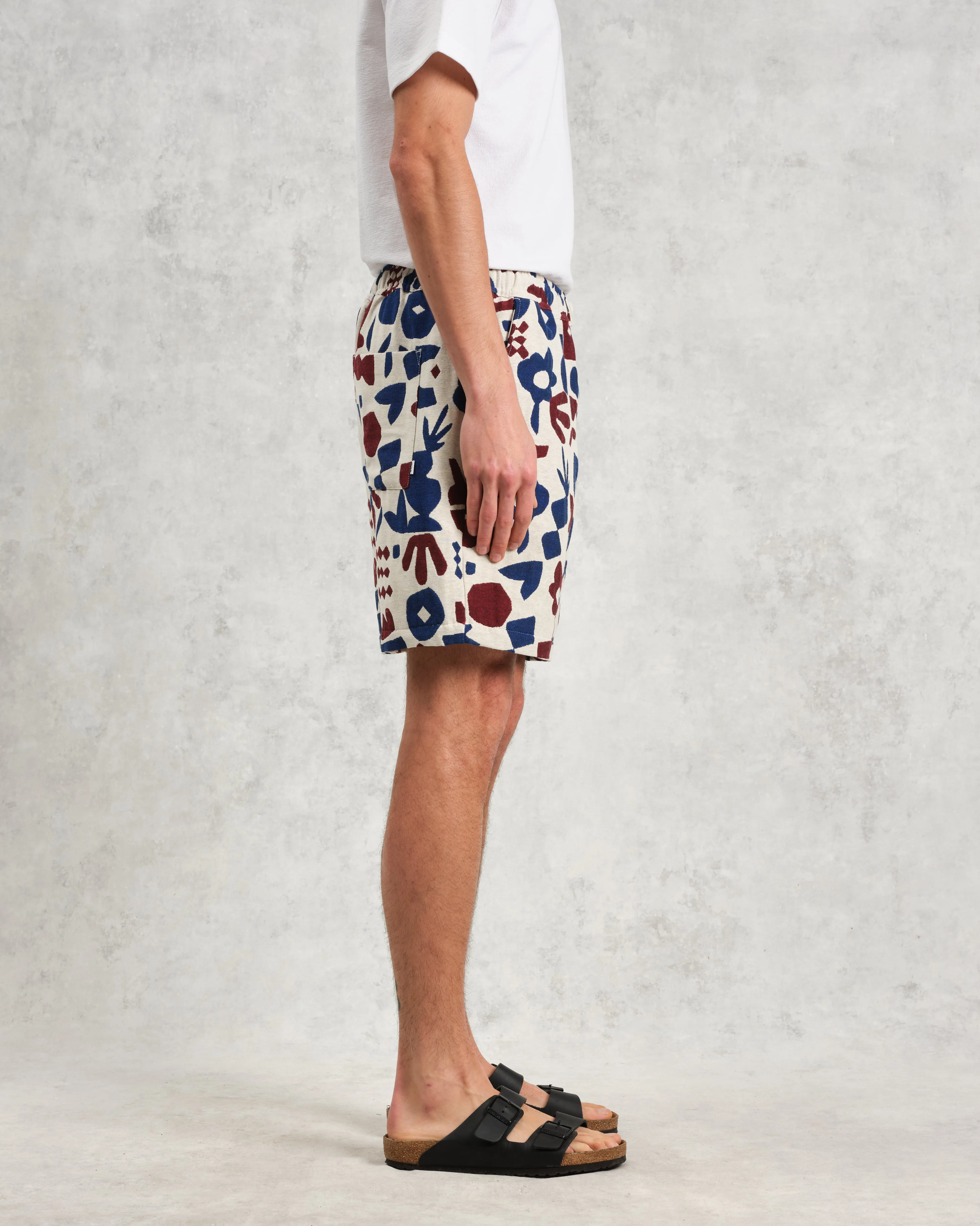 Kurt - Red And Blue Spin Jacquard Shorts sold by Wax London product image thumbnail 5