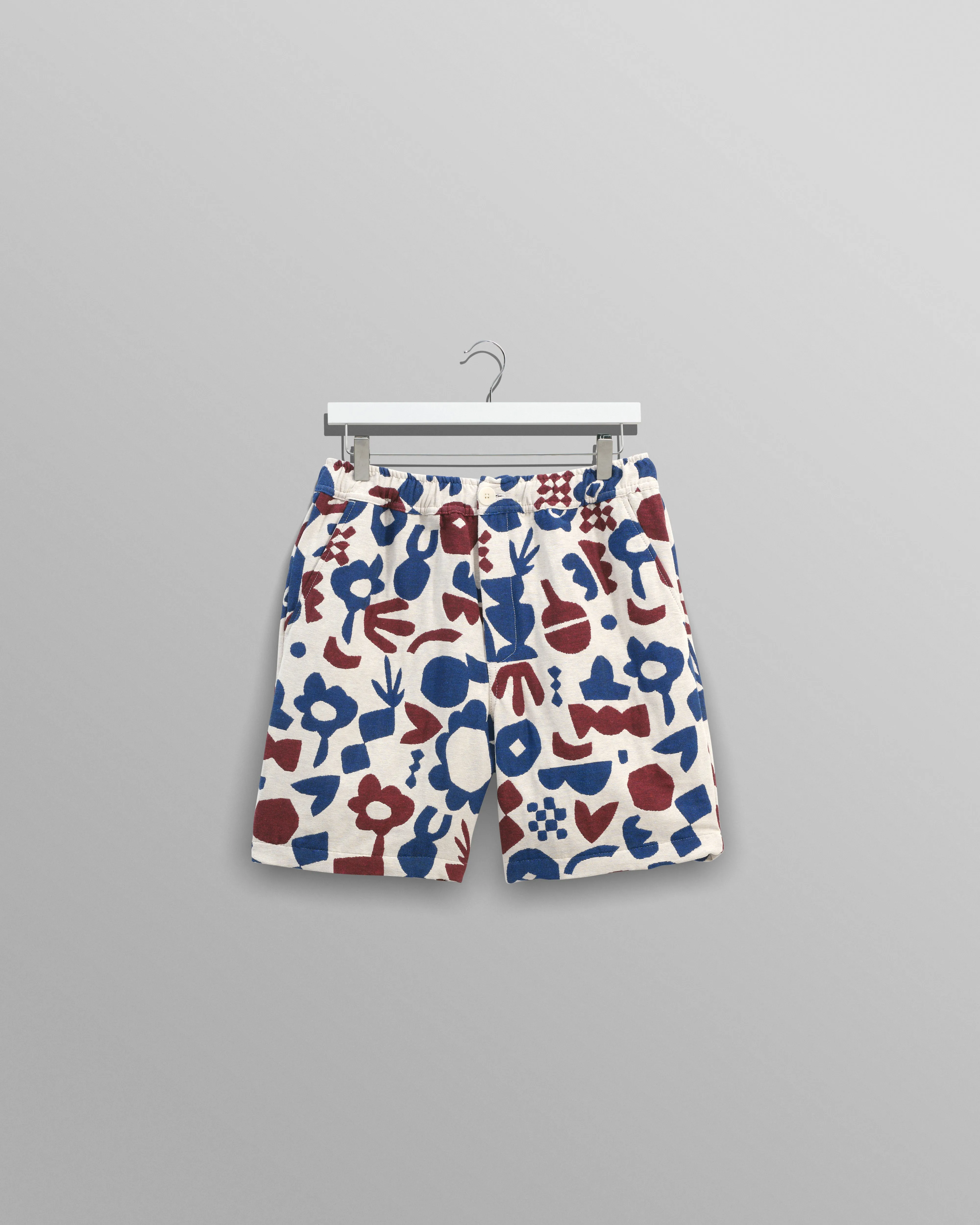 Kurt - Red And Blue Spin Jacquard Shorts sold by Wax London