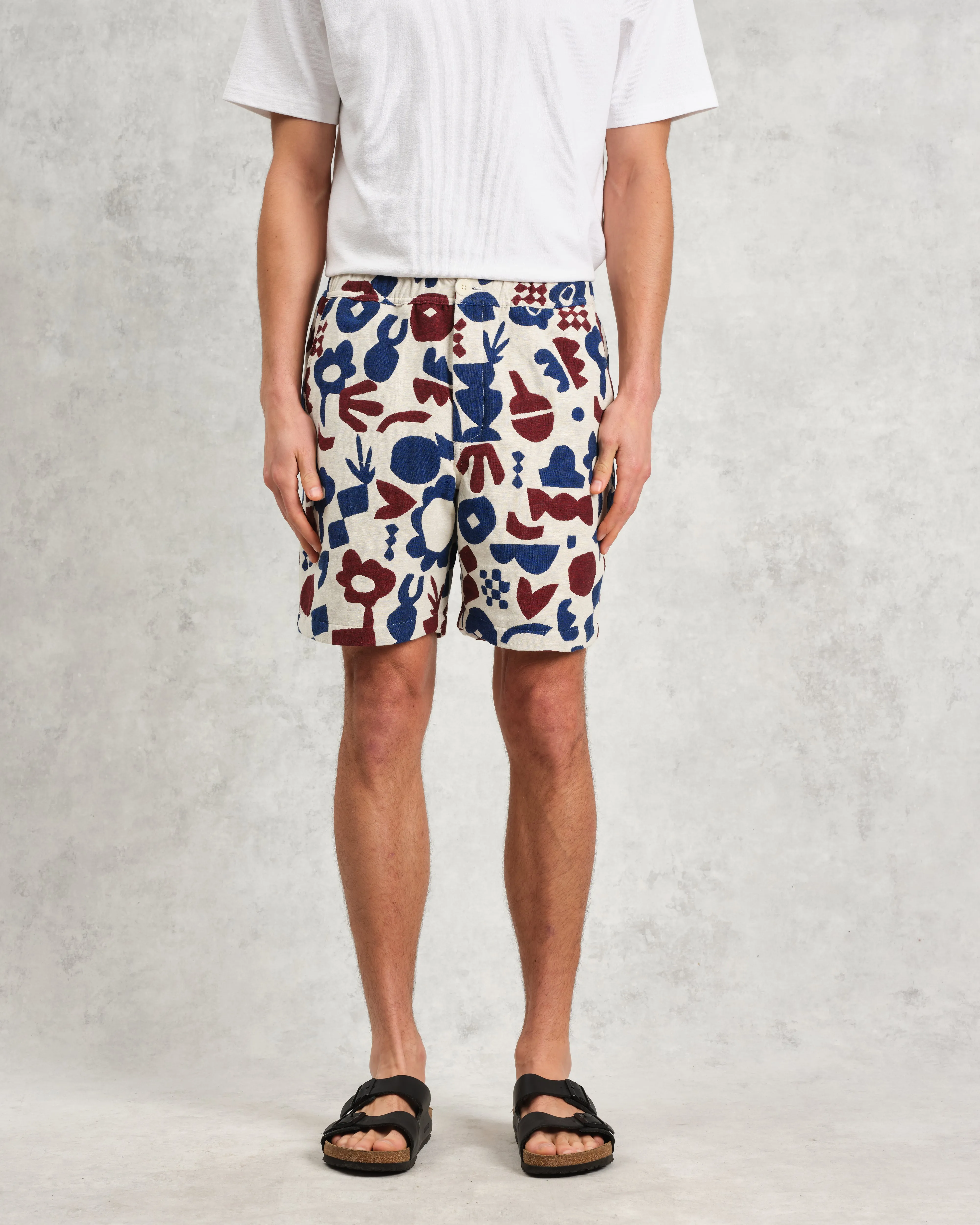 Kurt - Red And Blue Spin Jacquard Shorts sold by Wax London product image thumbnail 3