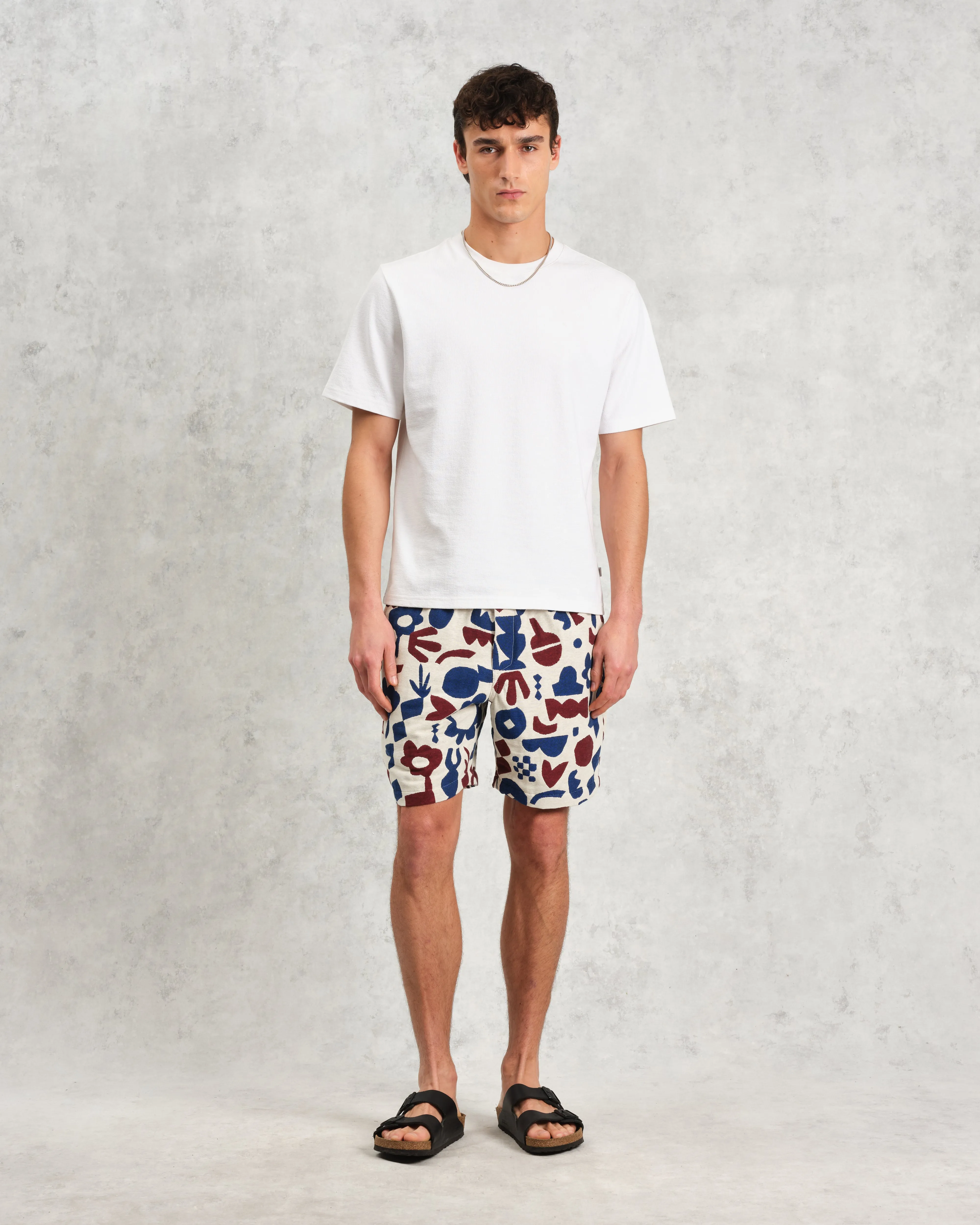 Kurt - Red And Blue Spin Jacquard Shorts sold by Wax London product image thumbnail 2