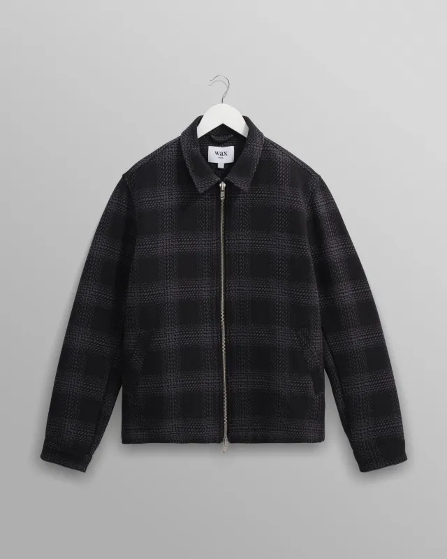 Eldon - Black and Grey Check Jacket sold by Wax London