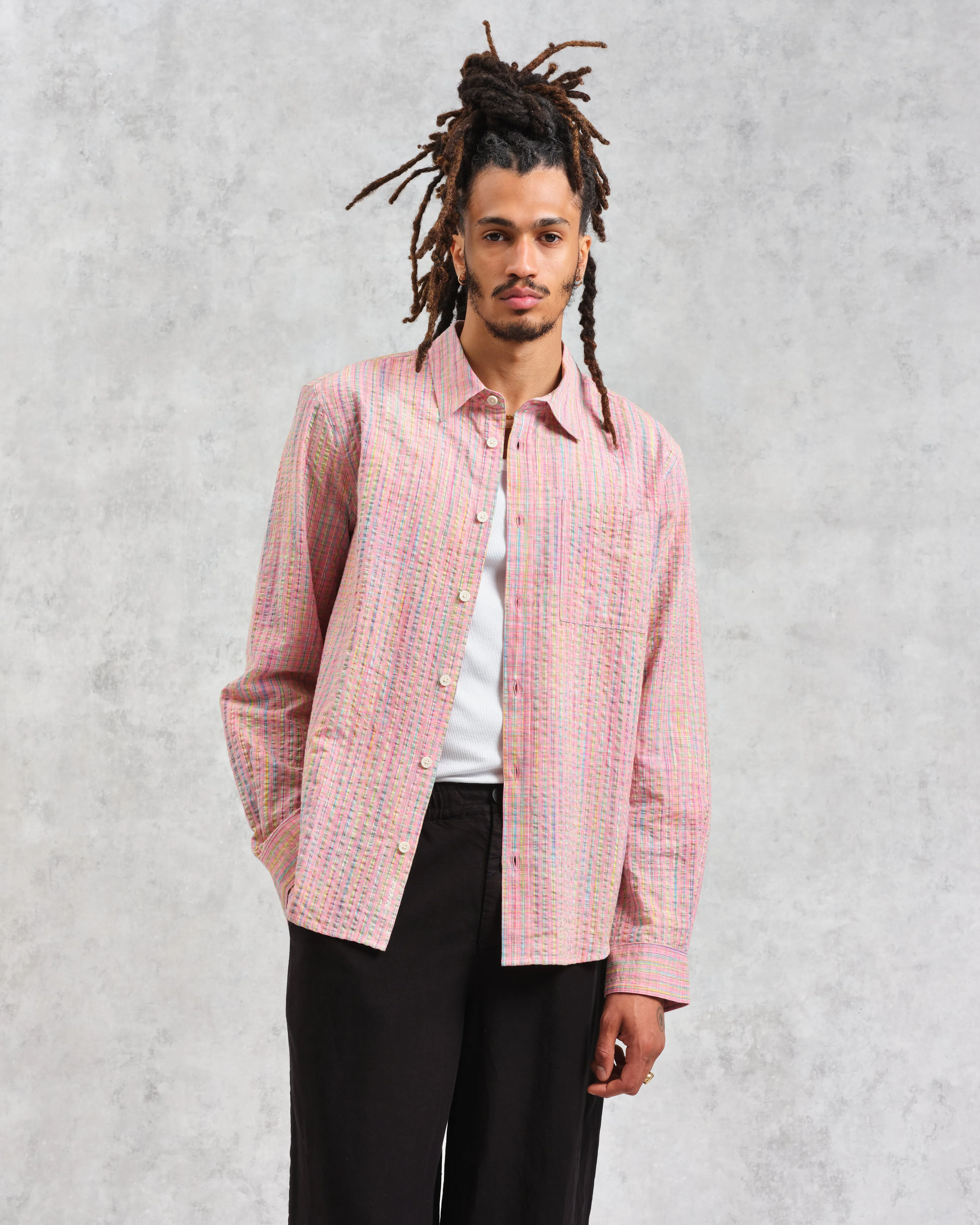 Rove - Pink Check Organic Cotton Shirt sold by Wax London product image thumbnail 2