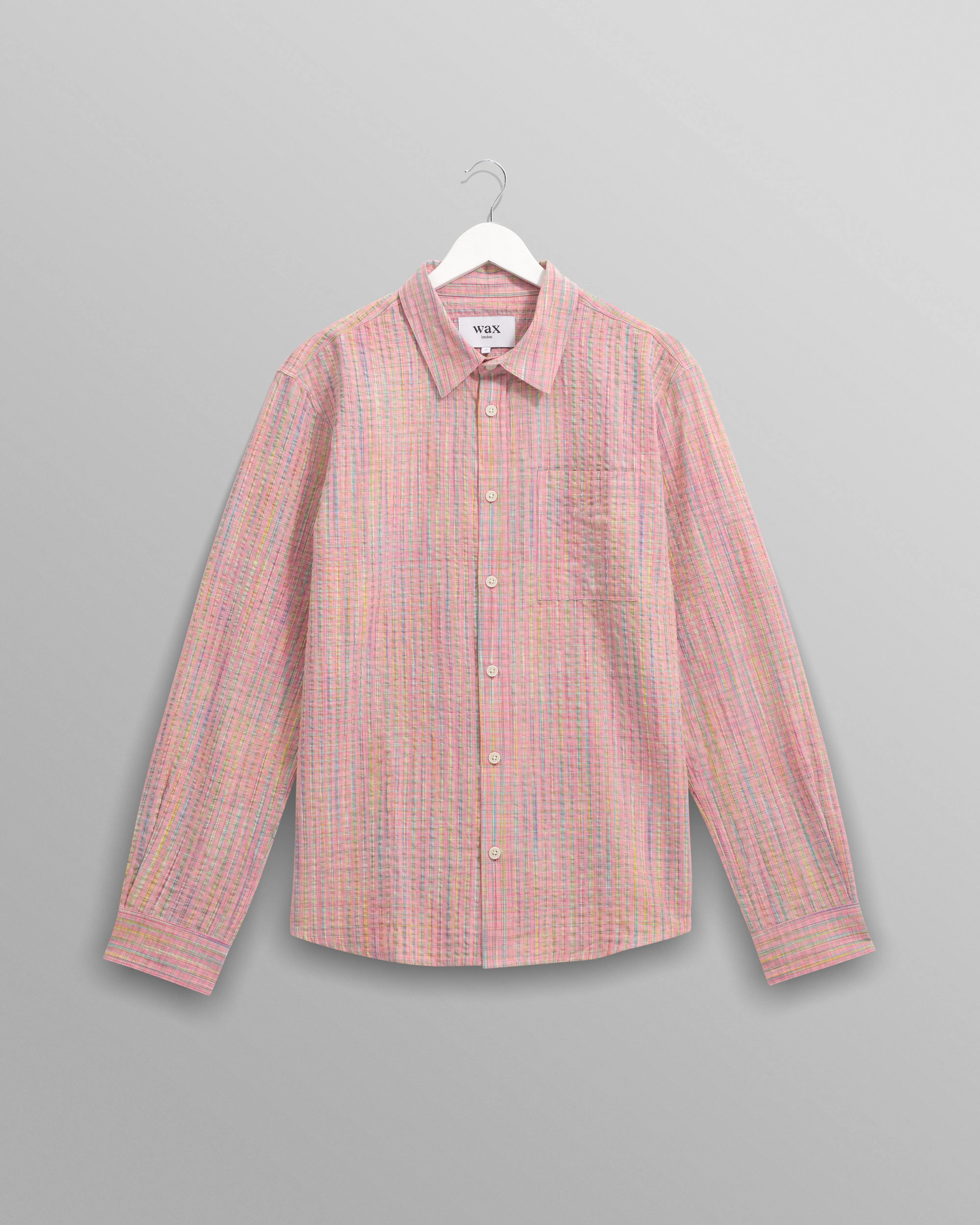 Rove - Pink Check Organic Cotton Shirt sold by Wax London