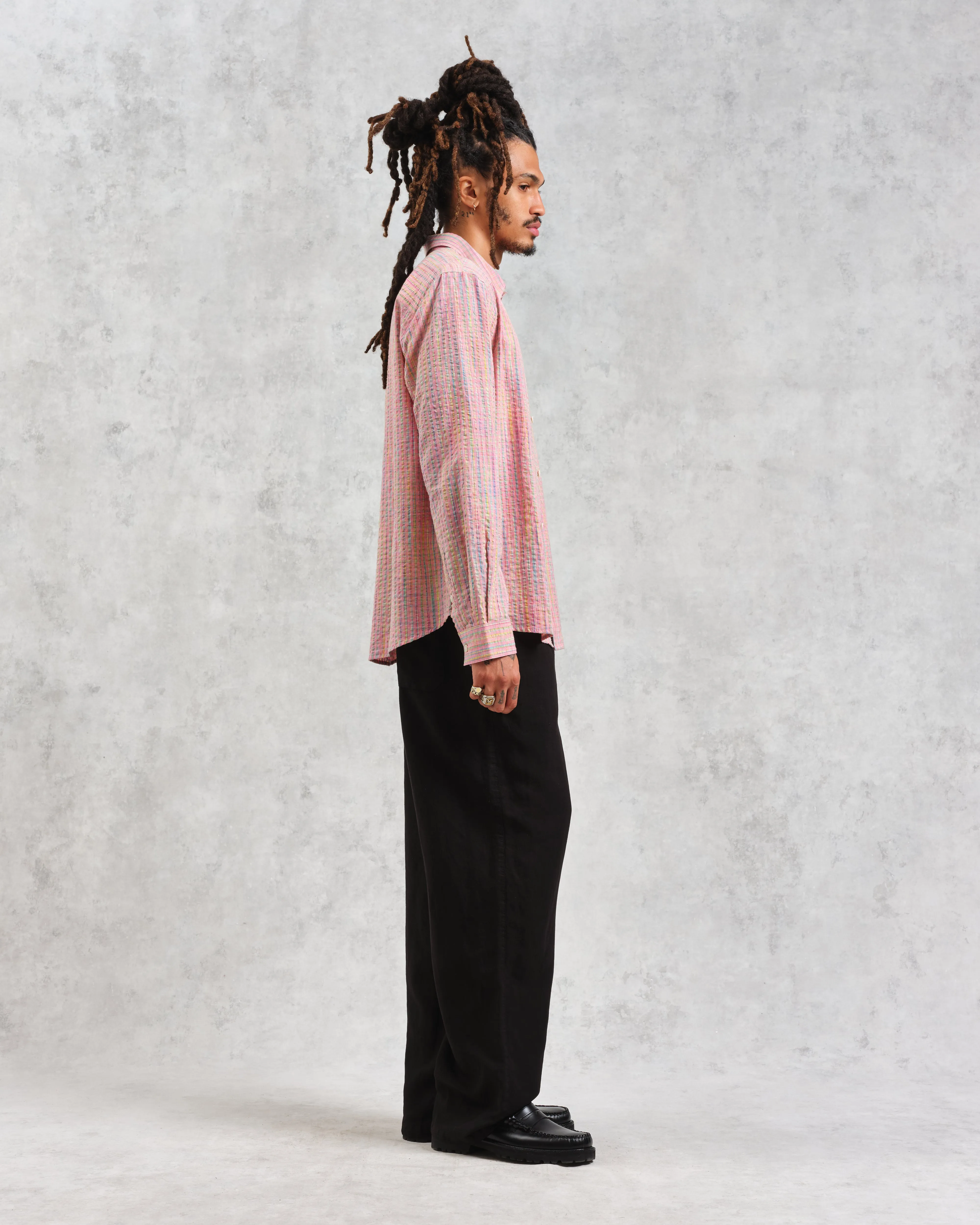 Rove - Pink Check Organic Cotton Shirt sold by Wax London product image thumbnail 5