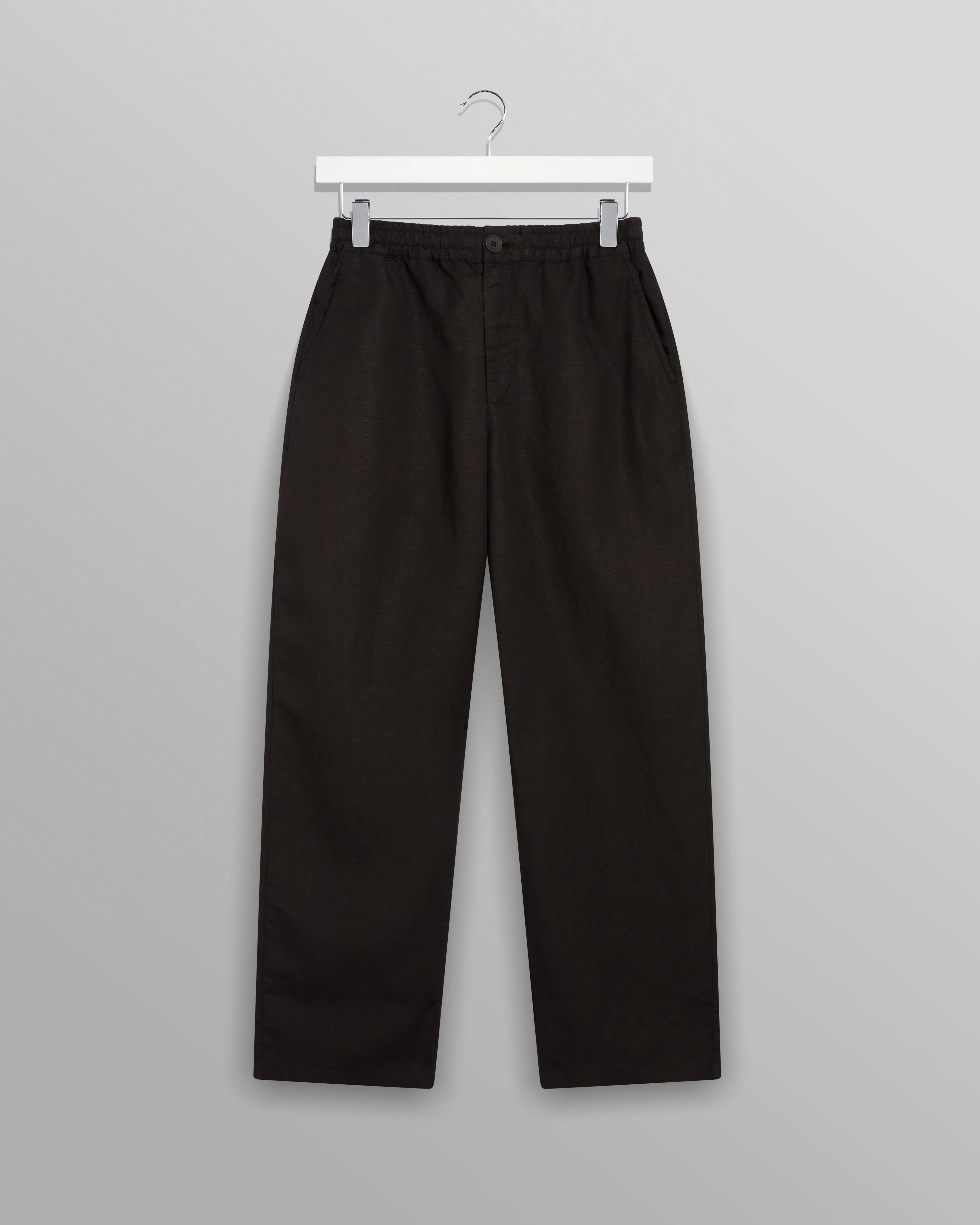 Glencoe - Black Slub Weave Trousers sold by Wax London
