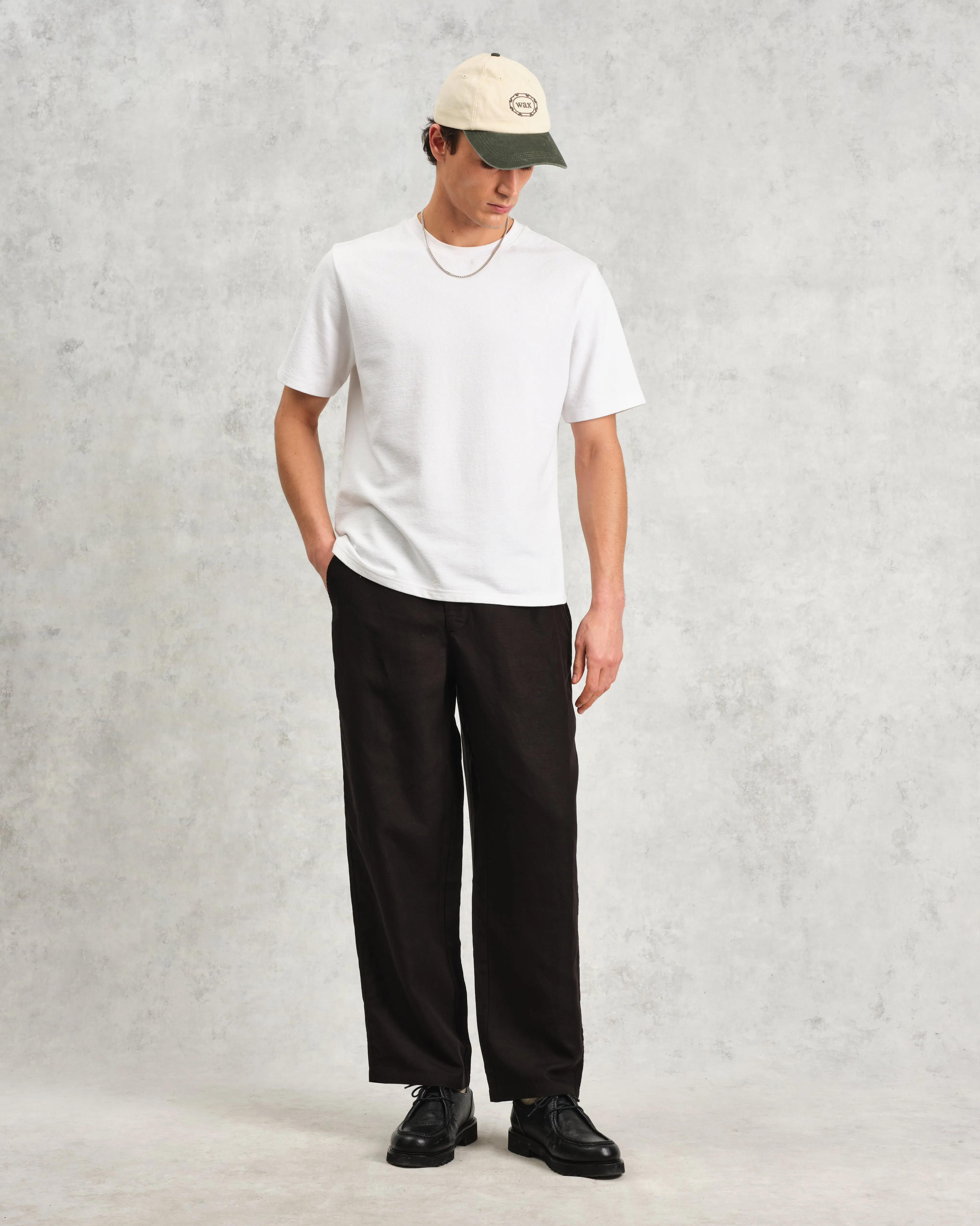 Glencoe - Black Slub Weave Trousers sold by Wax London product image thumbnail 2