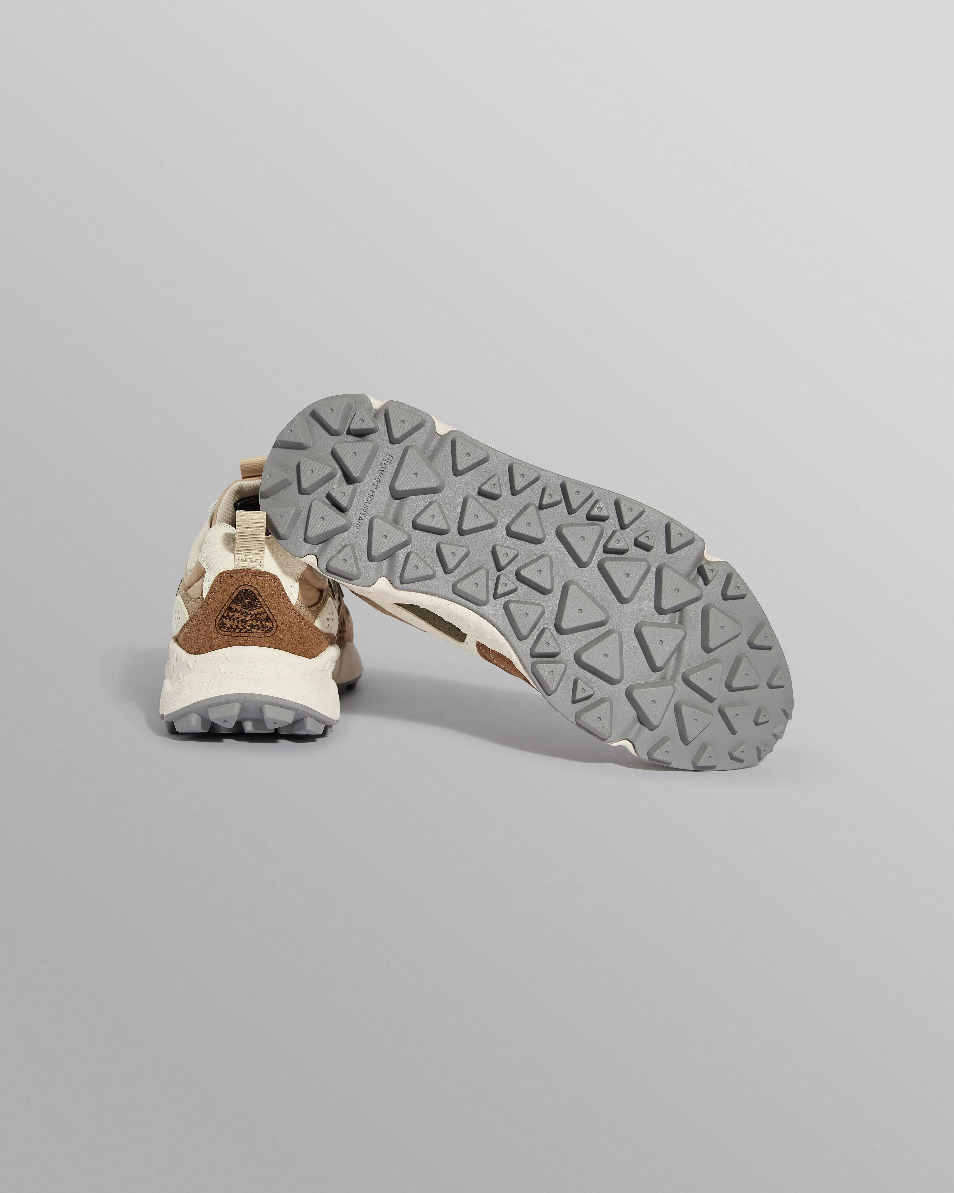 Flower Mountain YAMANO 3 - Khaki And Tan Suede And Nylon Trainers sold by Wax London product image thumbnail 3