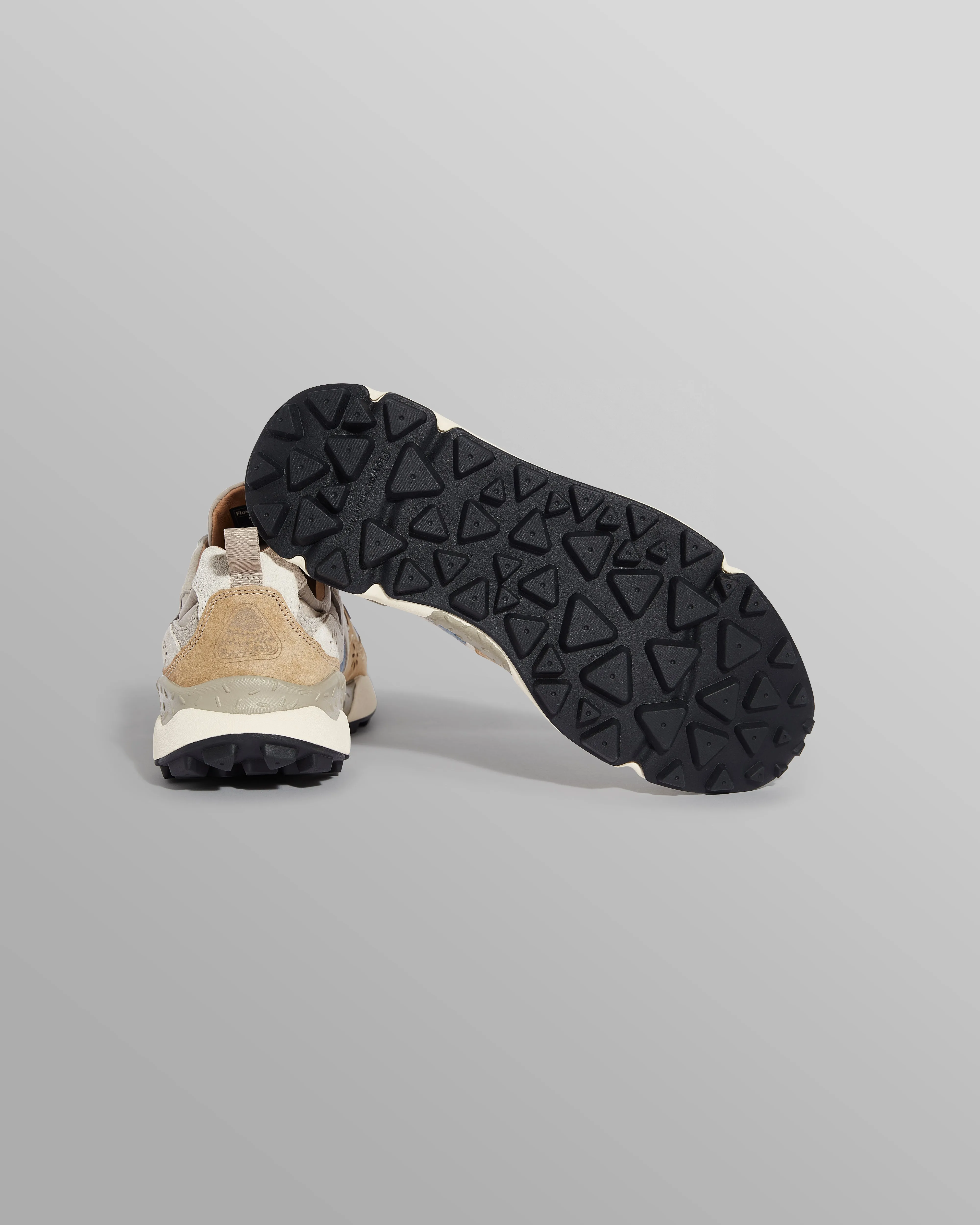 Flower Mountain YAMANO 3 - Grey And Blue Suede And Nylon-Ripstop Trainers sold by Wax London product image thumbnail 3