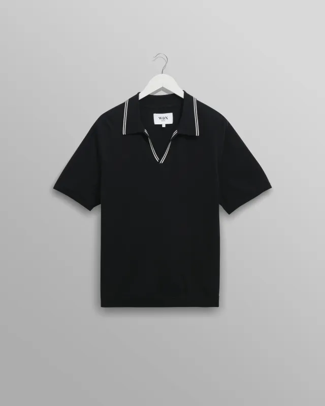 Siena - Navy Fine Gauge Cotton Polo made by Wax London