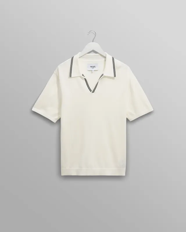 Siena - Ecru Fine Gauge Cotton Polo made by Wax London