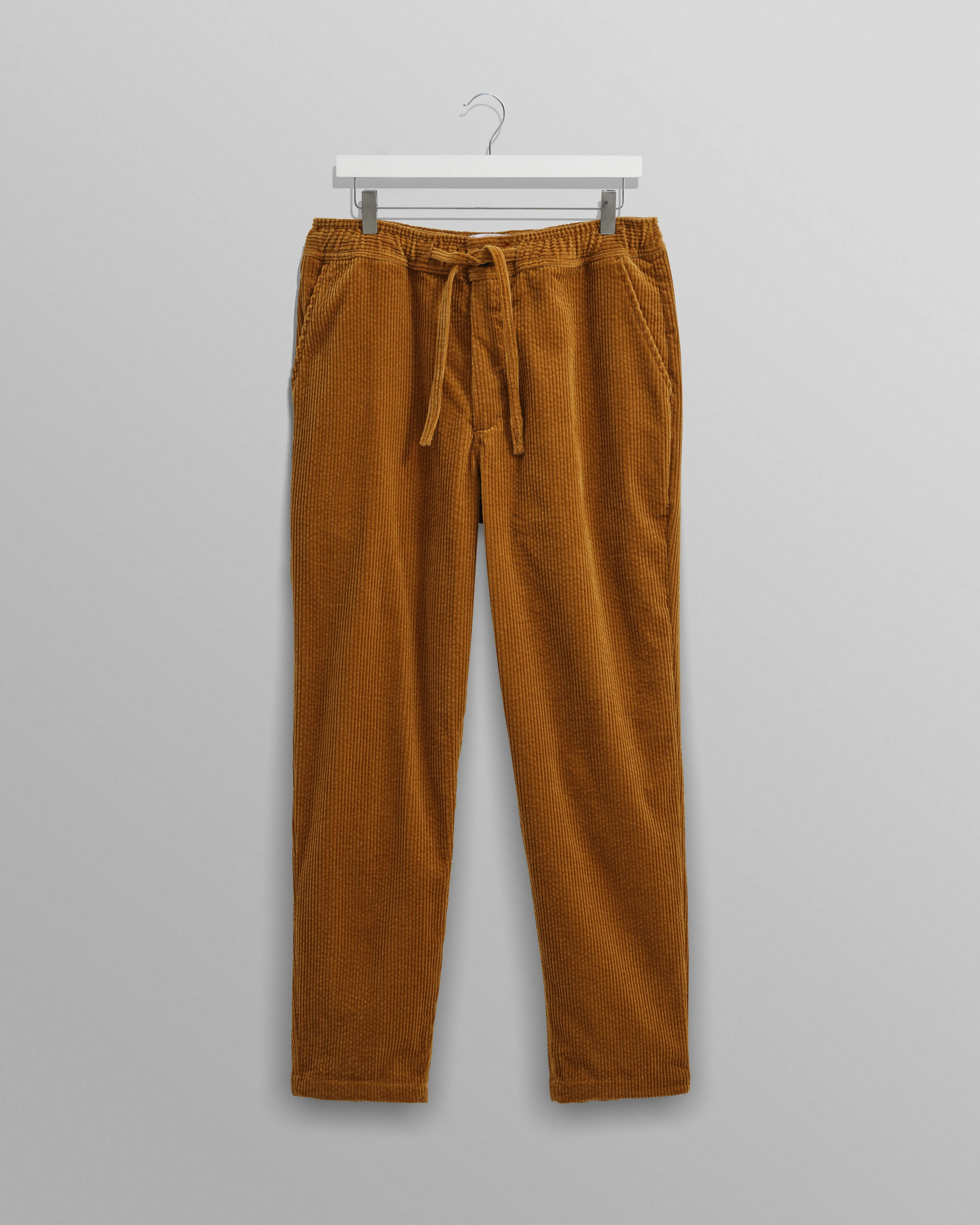 Kurt - Ochre Jumbo Corduroy Trousers sold by Wax London